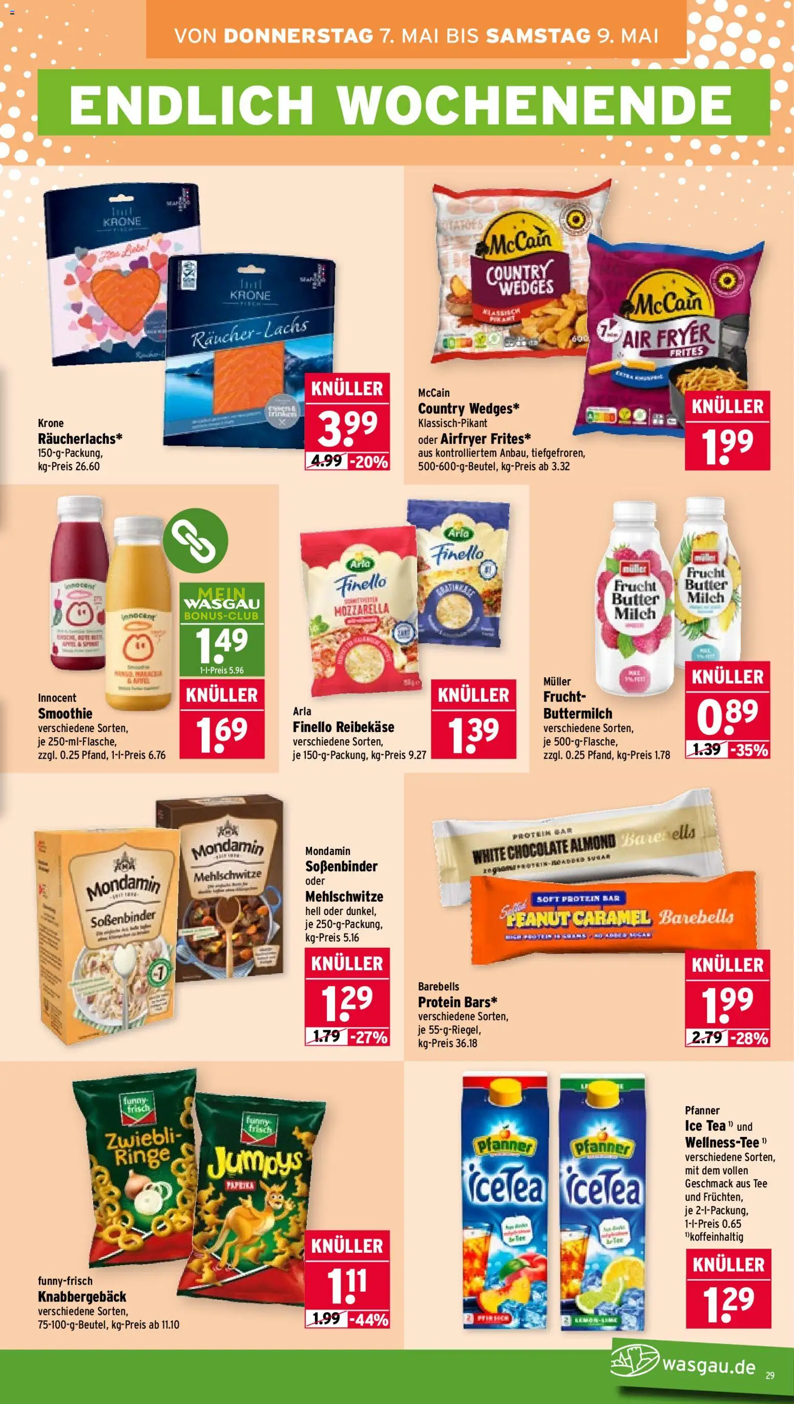 Wasgau Prospekt 	 – gültig ab 04.05.2026 | Seite: 29 | Produkte: Butter, Mozzarella, Funny frisch, Räucherlachs