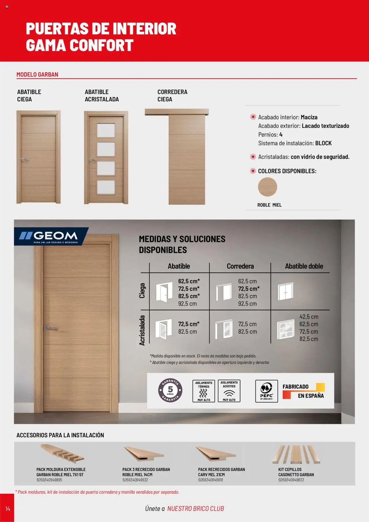 Brico Depôt Puertas y ventanas │ válido desde el 23/07/2025 | Página: 14 | Productos: Miel, Puertas