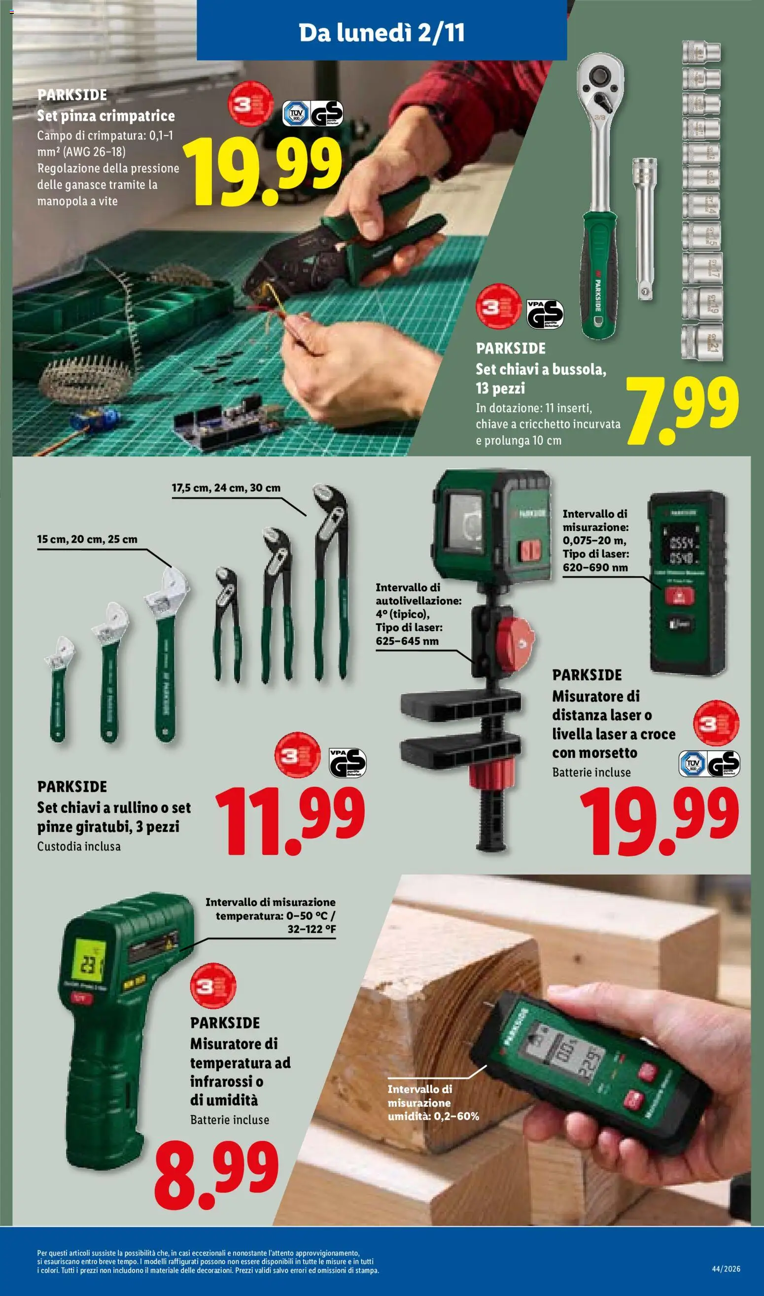 Volantino Lidl del 29/10/2026 | Pagina: 49 | Prodotti: Pinze, Batterie