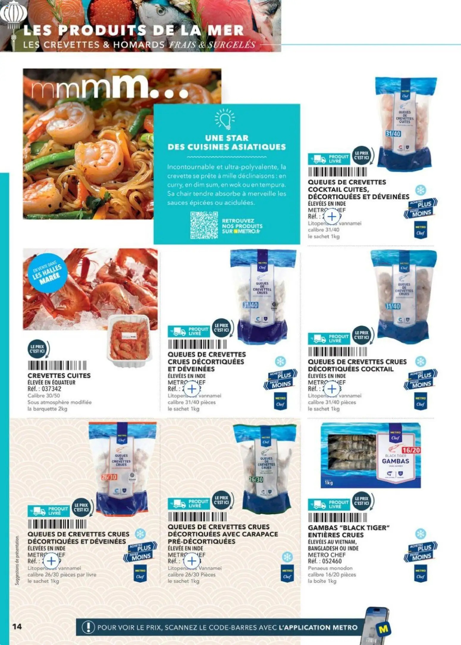 {H1} | Page: 14 | Produits: Crevette, Crevettes, Crevettes crues, Livre