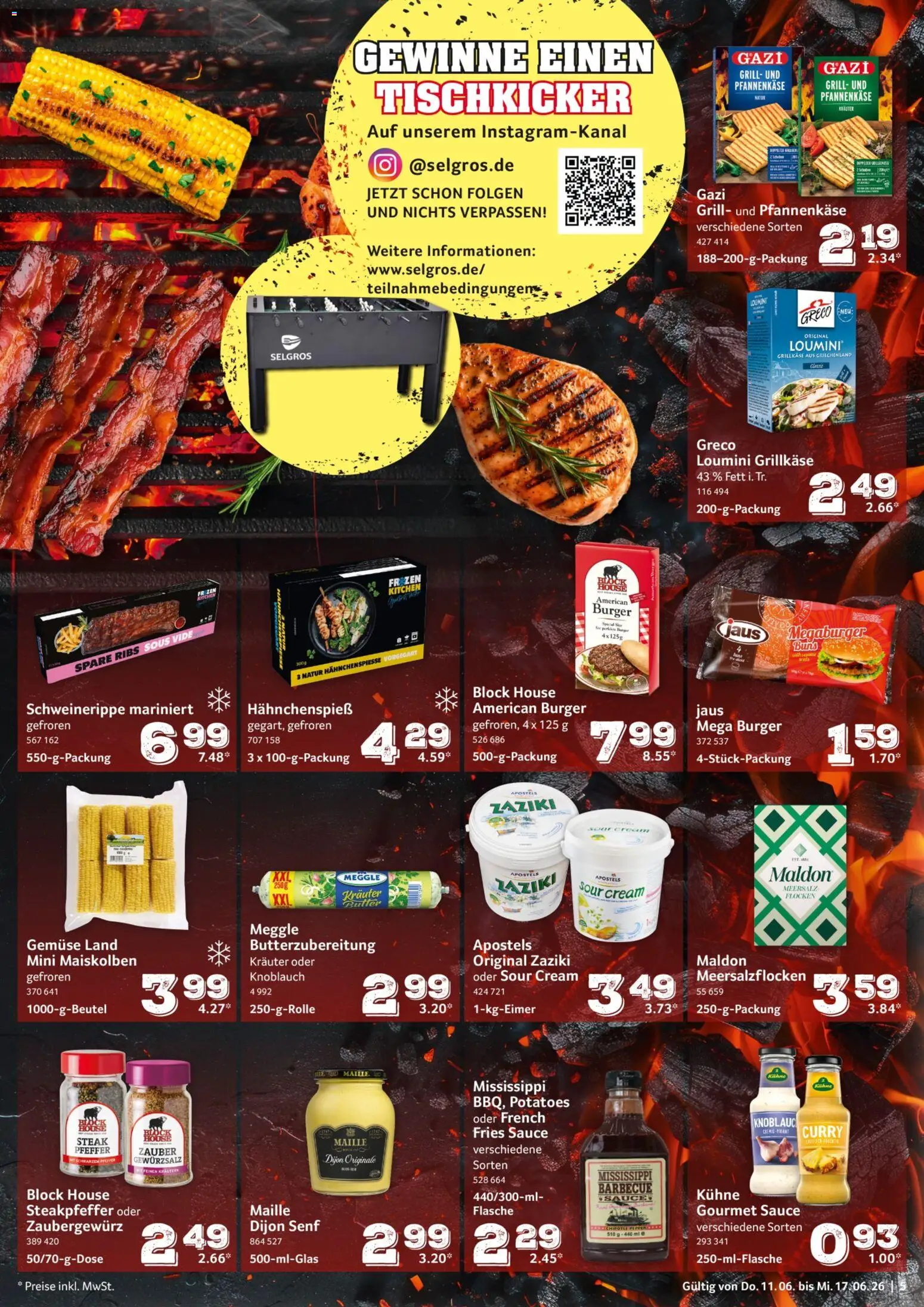 Selgros Prospekt – gültig ab 11.06.2026 | Seite: 5 | Produkte: Grill, Butter, Pfeffer, Steak
