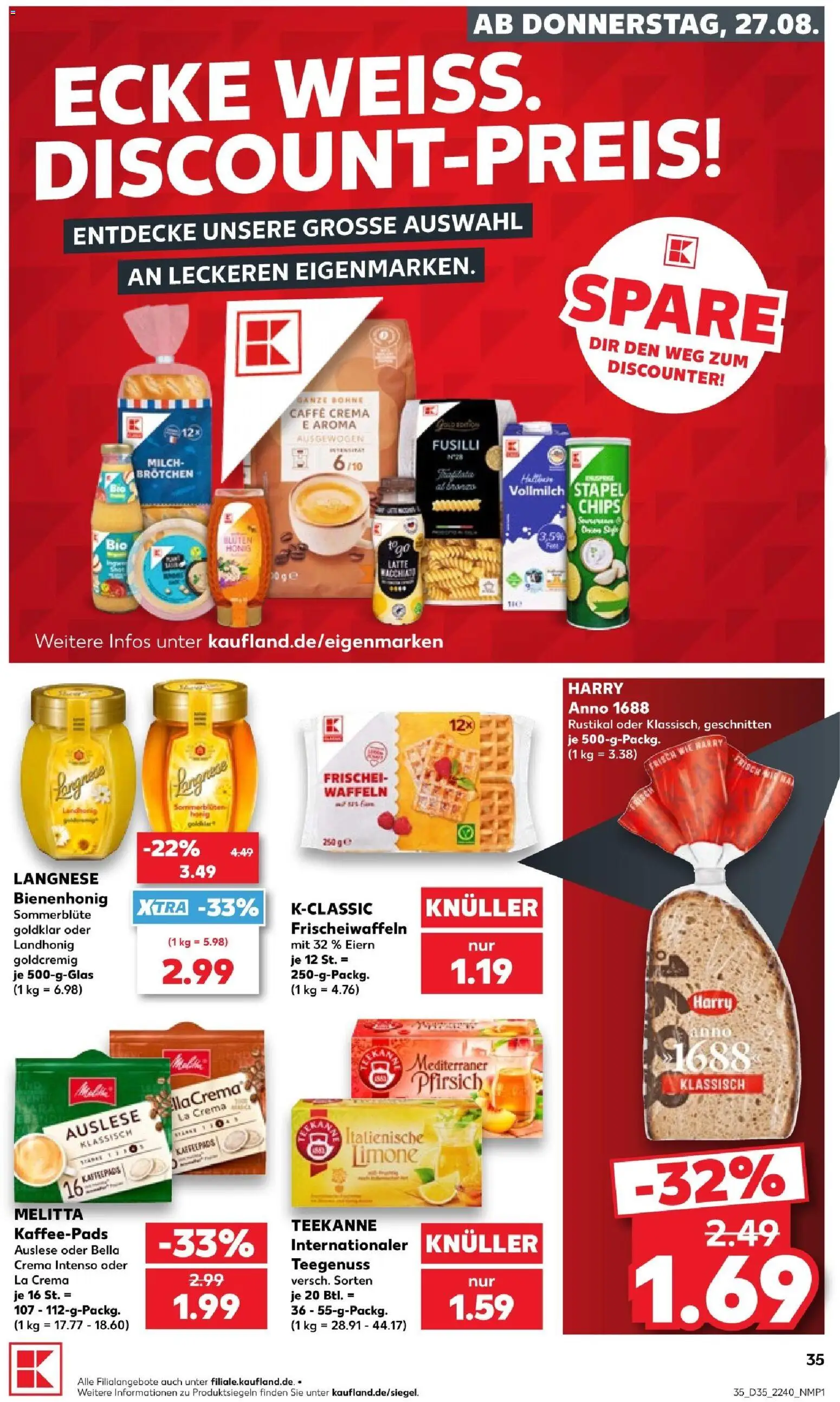 Kaufland Německo leták - Speyer od 27.08.2026 | Strana: 37 | Produkty: Heineken, Sanbitter, Primitivo, Waterdrop