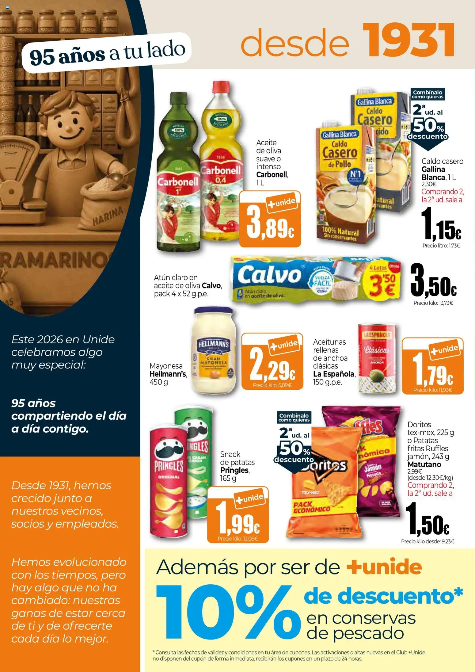 Unide folleto │ válido desde el 17/09/2026 | Página: 4 | Productos: Aceitunas, Conservas, Aceite, Patatas