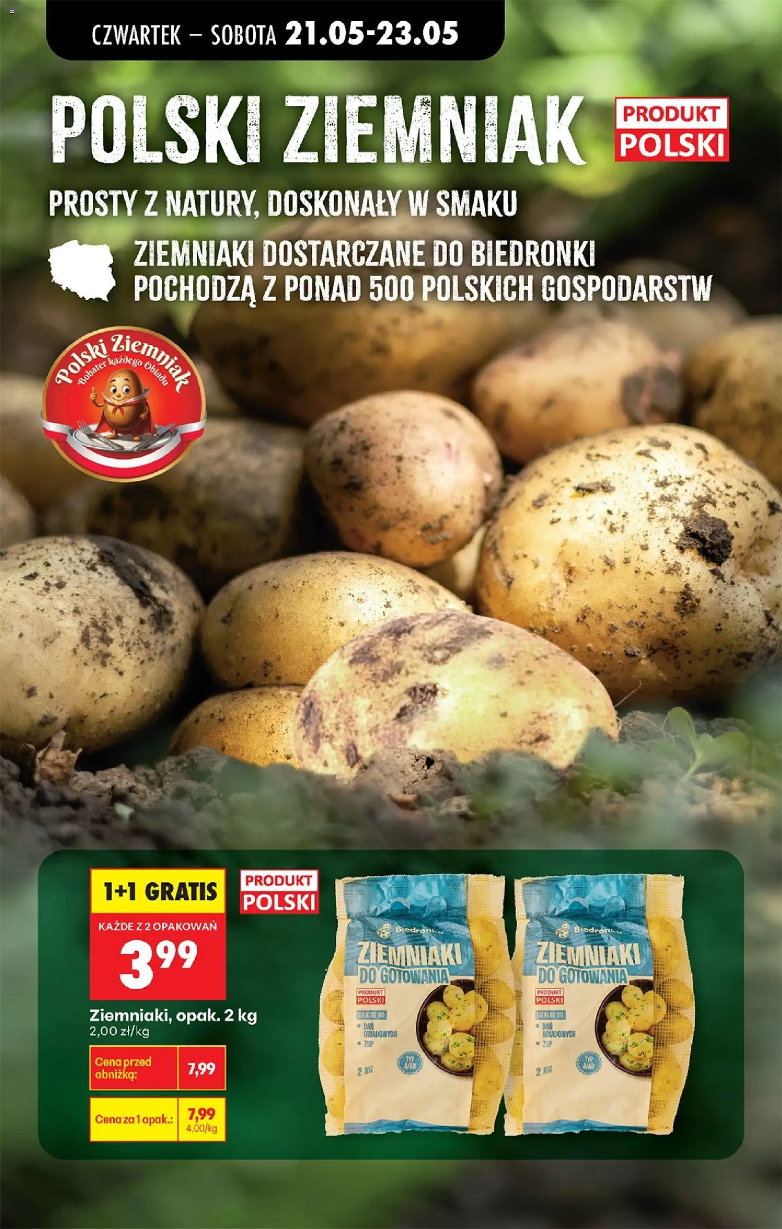 Biedronka gazetka od czwartku od 21.05.2026 | Strona: 24 | Produkty: Ziemniaki