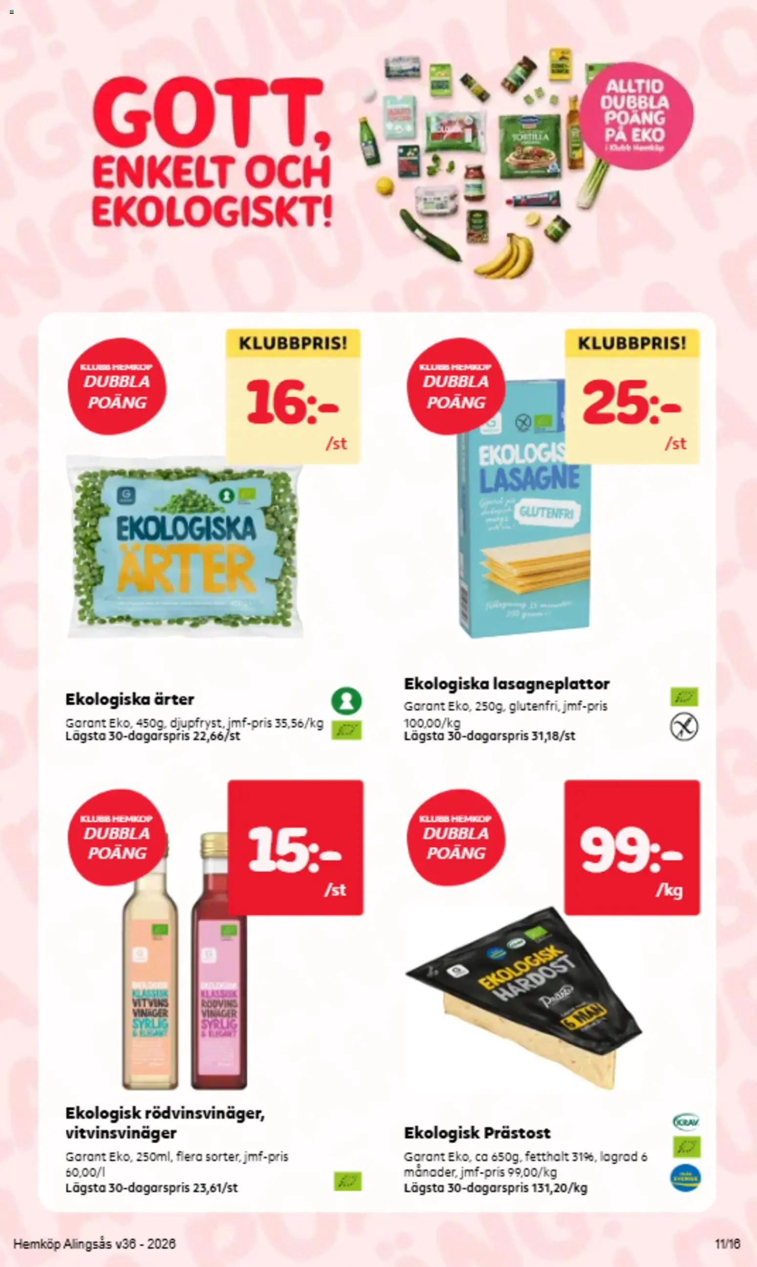 Hemköp reklamblad aktuell från 31/08/2026 | Sida: 12 | Produkter: Hårdost, Tortilla, Vitvinsvinäger, Lasagneplattor