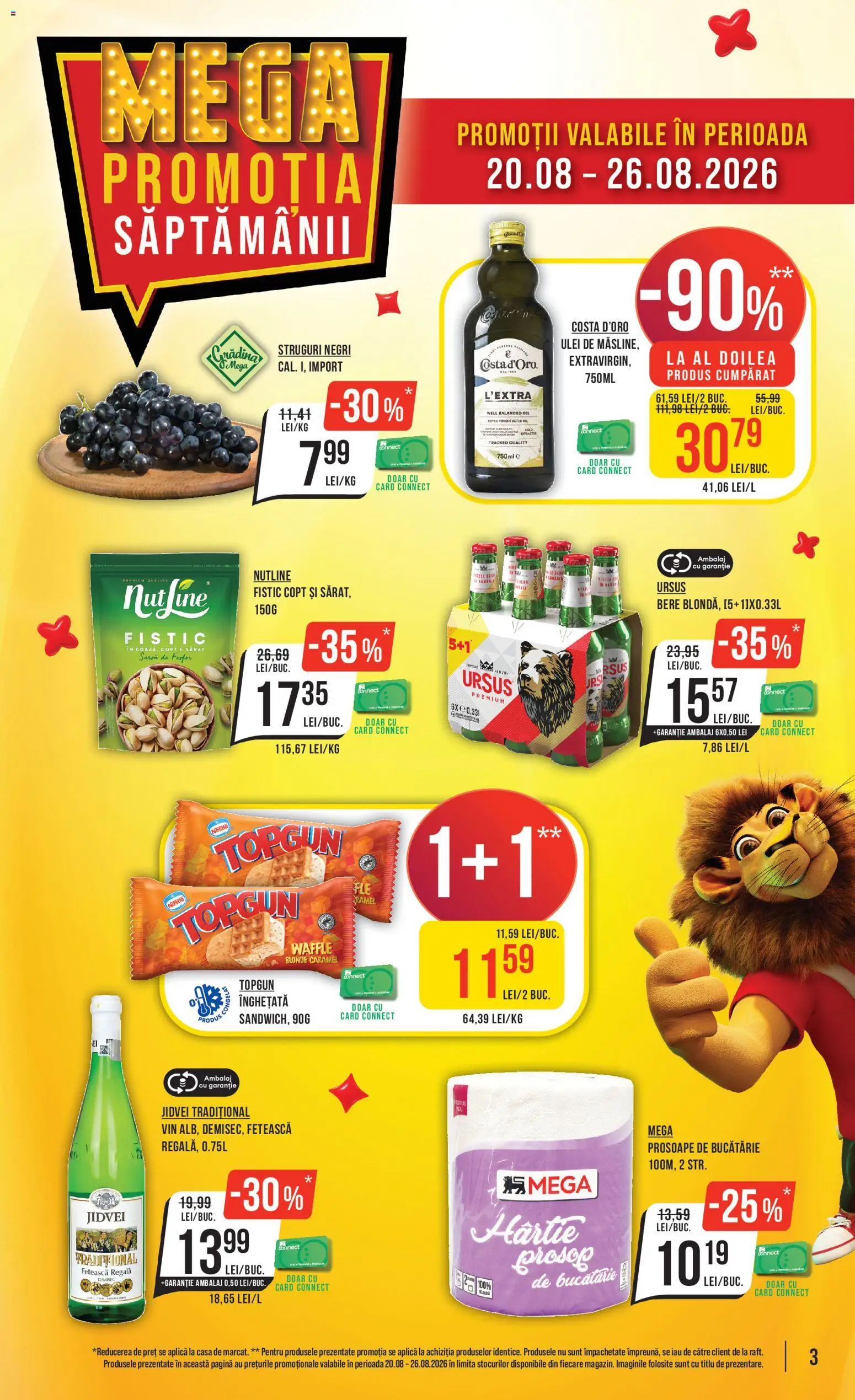 Noul catalog Mega Image – valabil de la 20.08.2026 | Pagină: 3 | Produse: Premium, Ursus, Bucătărie, Ulei