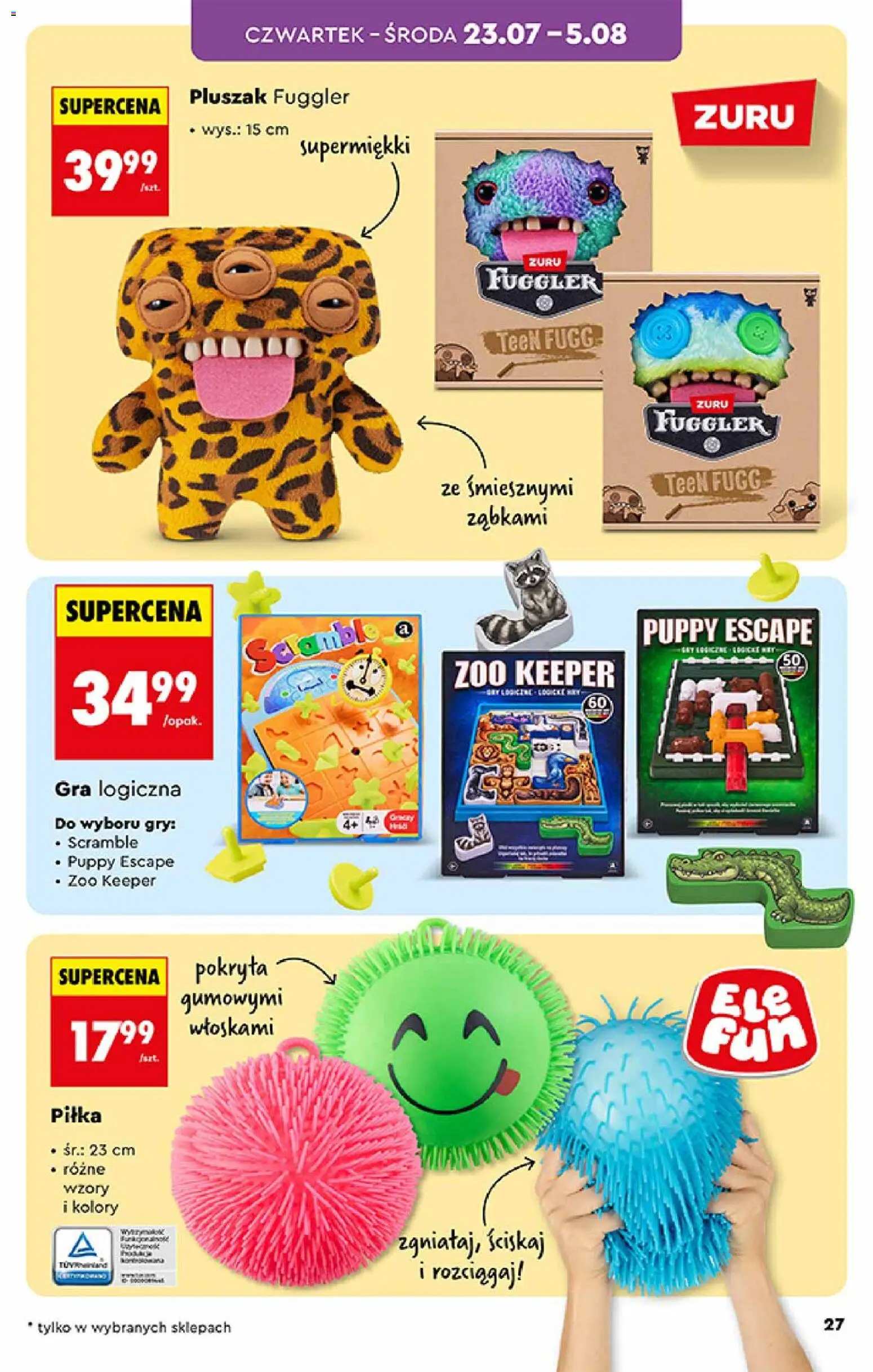 Biedronka gazetka - Hity i inspiracje od 20.07.2026 | Strona: 27 | Produkty: Gra, Gry