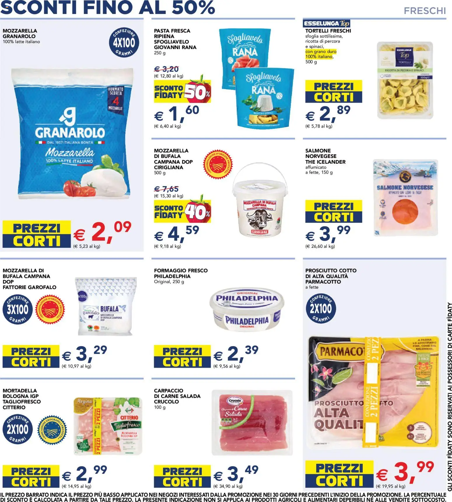 Volantino Esselunga S del 02/07/2026 | Pagina: 4 | Prodotti: Mozzarella, Latte, Pasta, Tortelli