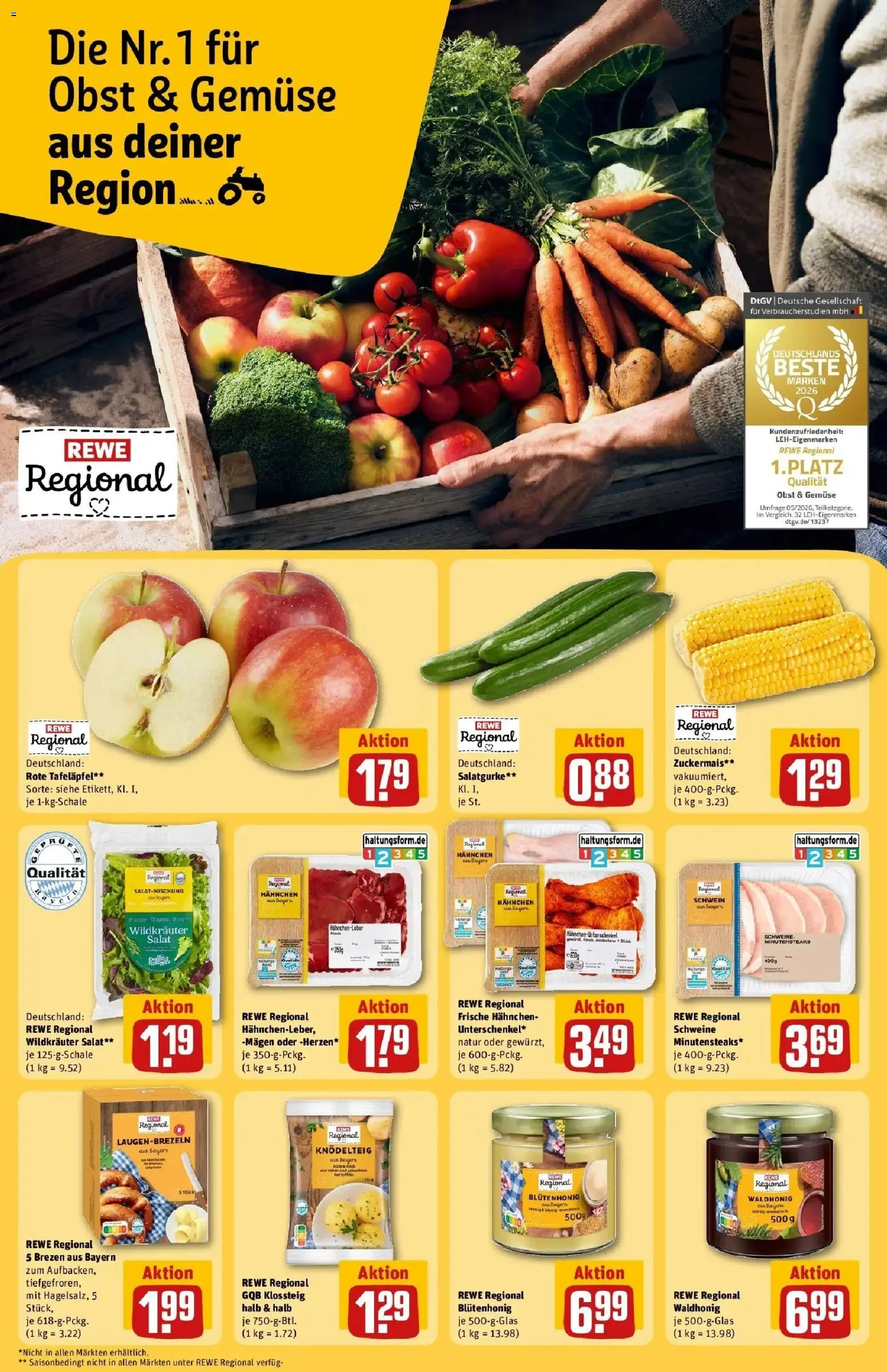 REWE Prospekt ab 07.09.2026 zum Blättern » Angebote | Seite: 22 | Produkte: Kartoffeln, Gemüse, Obst, Salat