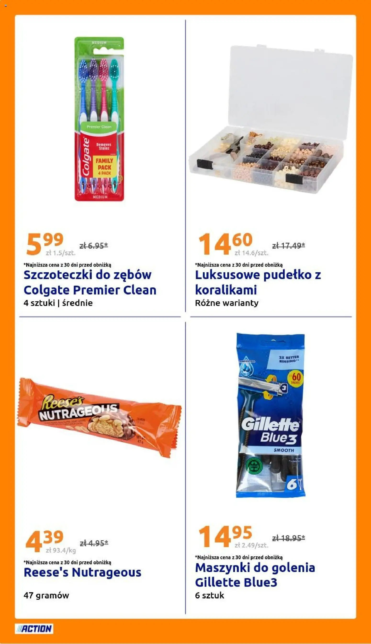 Action gazetka od 08.07.2026 | Strona: 26 | Produkty: Gillette, Reese's, Pudełko, Maszynki do golenia