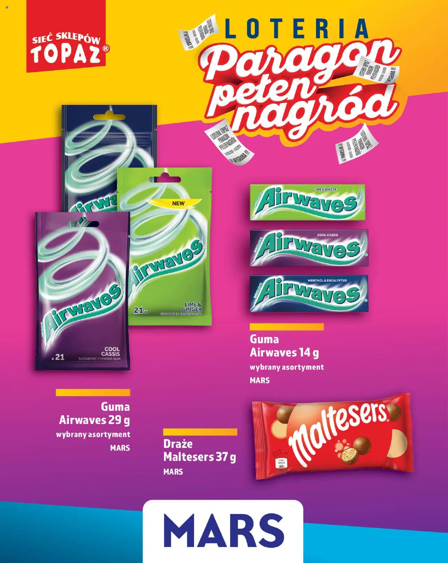 Topaz gazetka - Loteria Paragonowa od 24.08.2026 | Strona: 76 | Produkty: Maltesers
