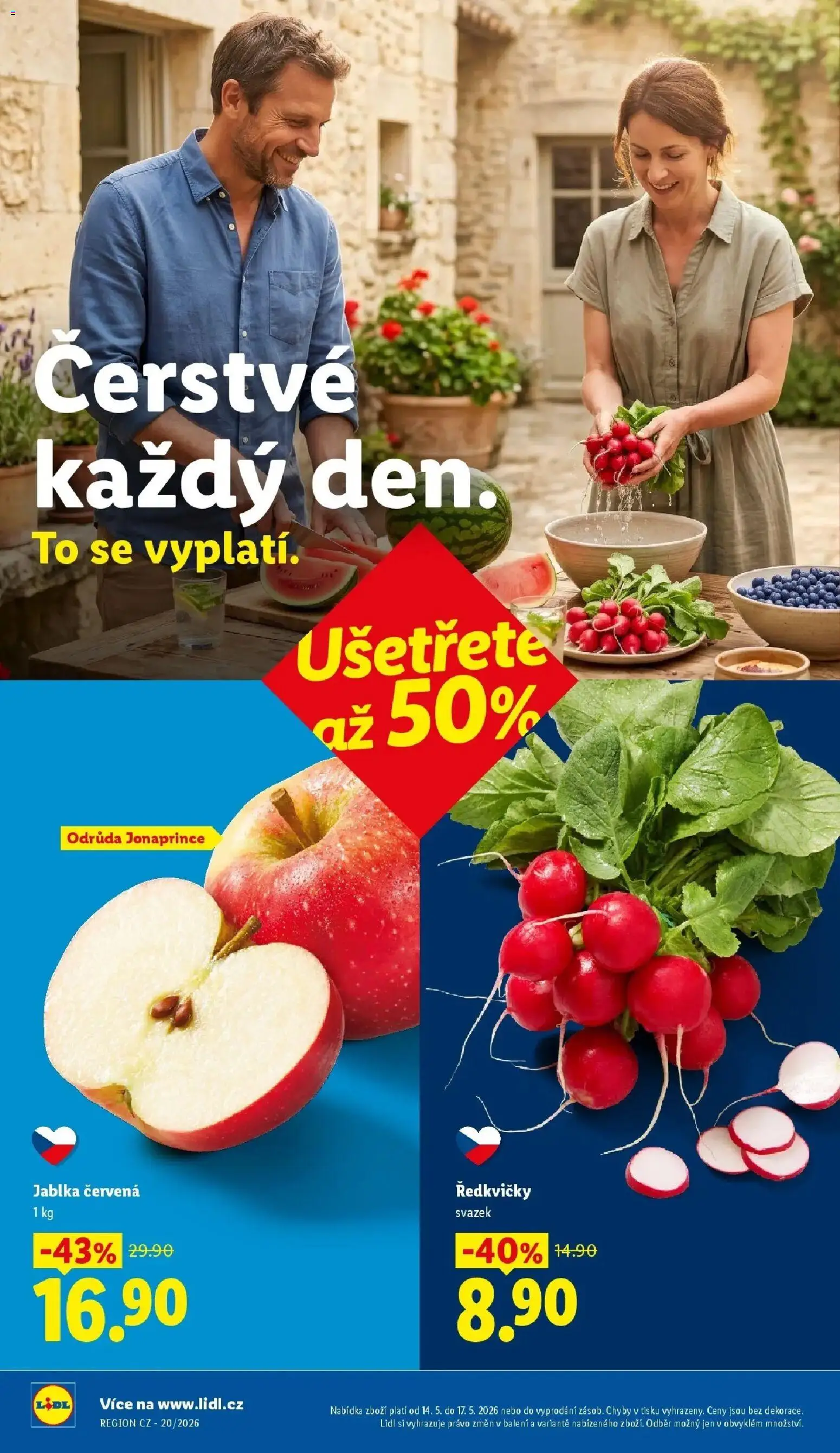 Lidl aktuální leták od 14.05.2026 | Strana: 10 | Produkty: Jablka, Apple, Ředkvičky