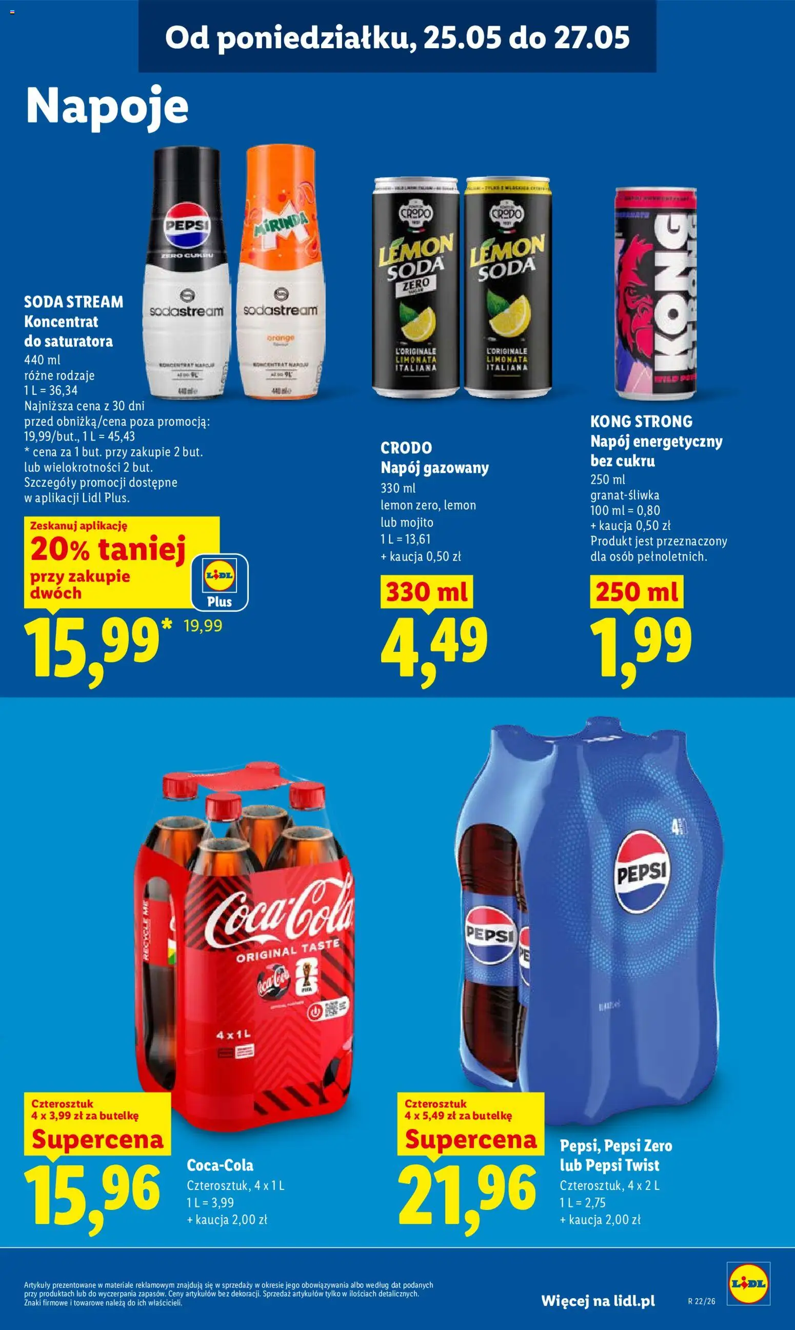 Lidl gazetka od 25.05.2026 | Strona: 71 | Produkty: Napoje, Pepsi, Por, Sodastream