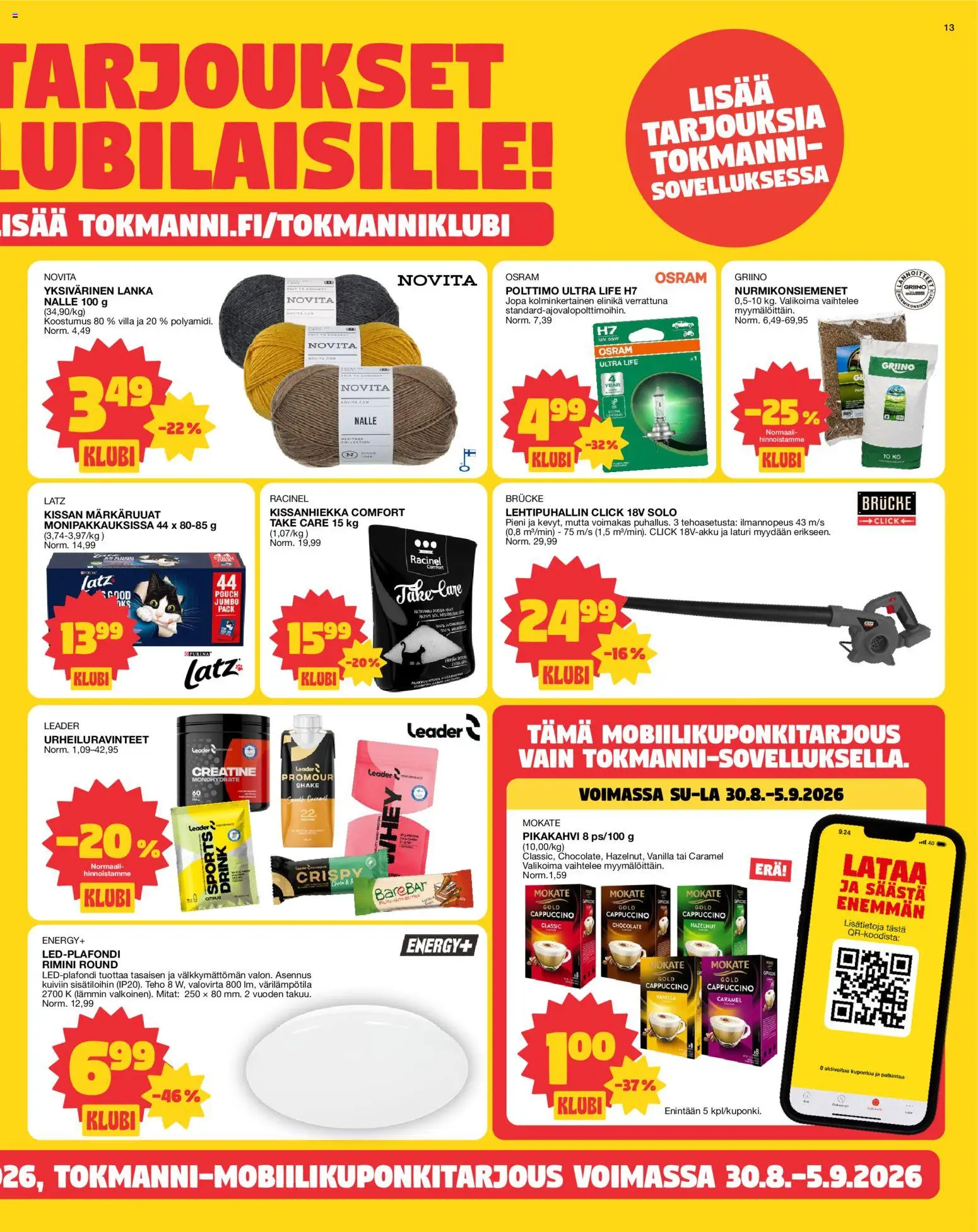 Tokmanni tarjoukset – voimassa 31/08/2026 alkaen | Sivu: 13