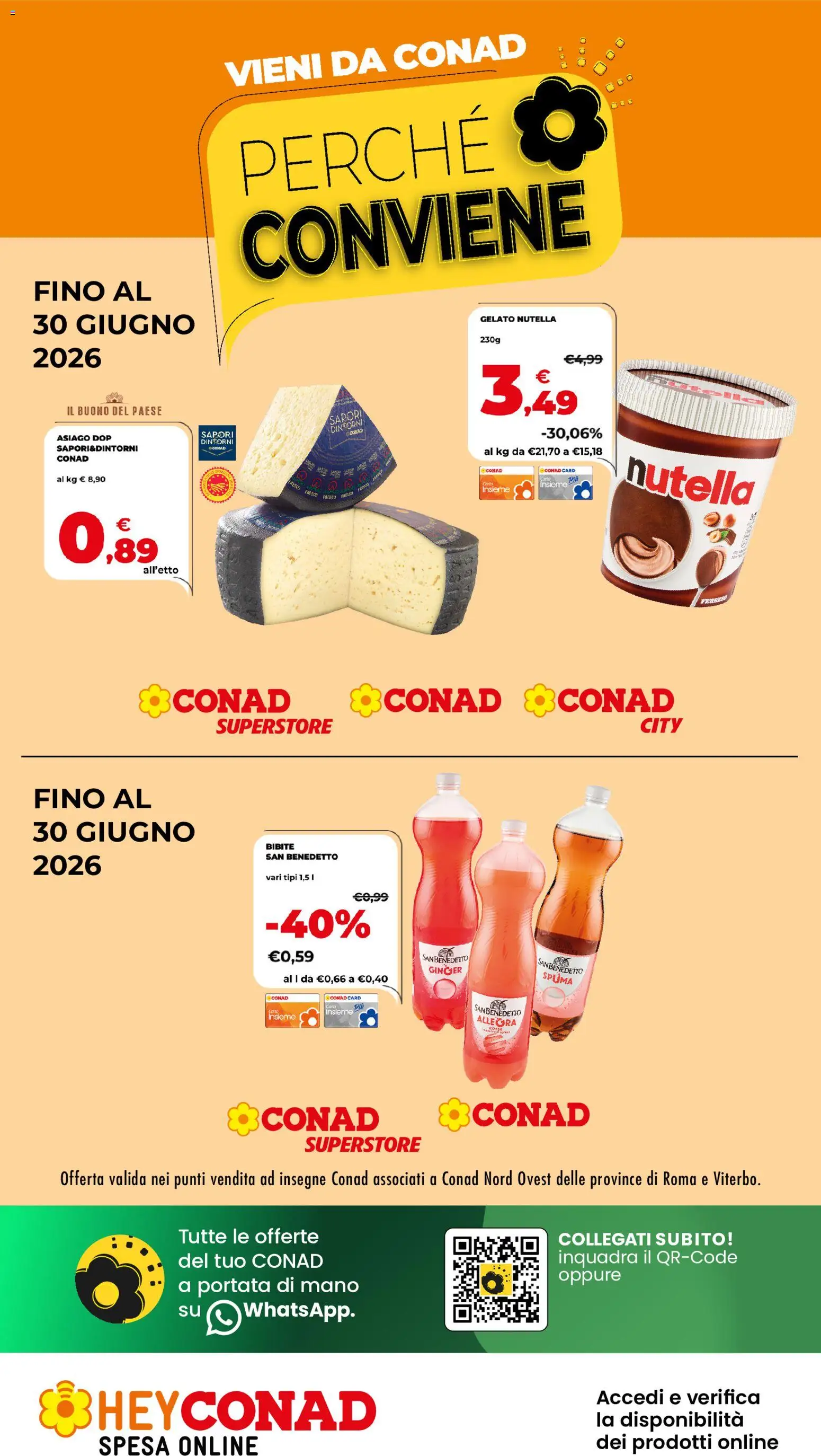 Volantino Conad del 17.06.2026 | Pagina: 1 | Prodotti: Gelato, Nutella, Bibite