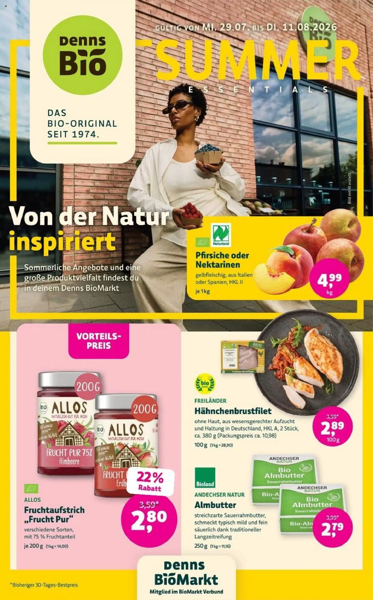Denns BioMarkt Angebote – gültig ab 29.07.2026 | Seite: 1 | Produkte: Nektarinen, Himbeere