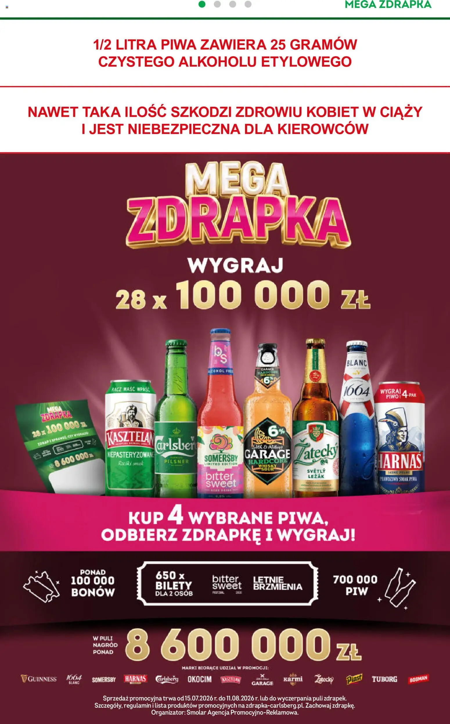 Żabka gazetka od 15.07.2026 | Strona: 16 | Produkty: Leżak, Harnaś, Piwo, Somersby