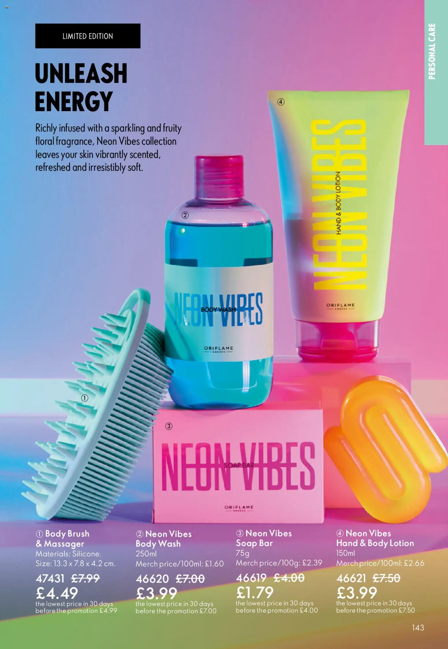 {H1} | Page: 143 | Products: Brush, Body lotion, Soap