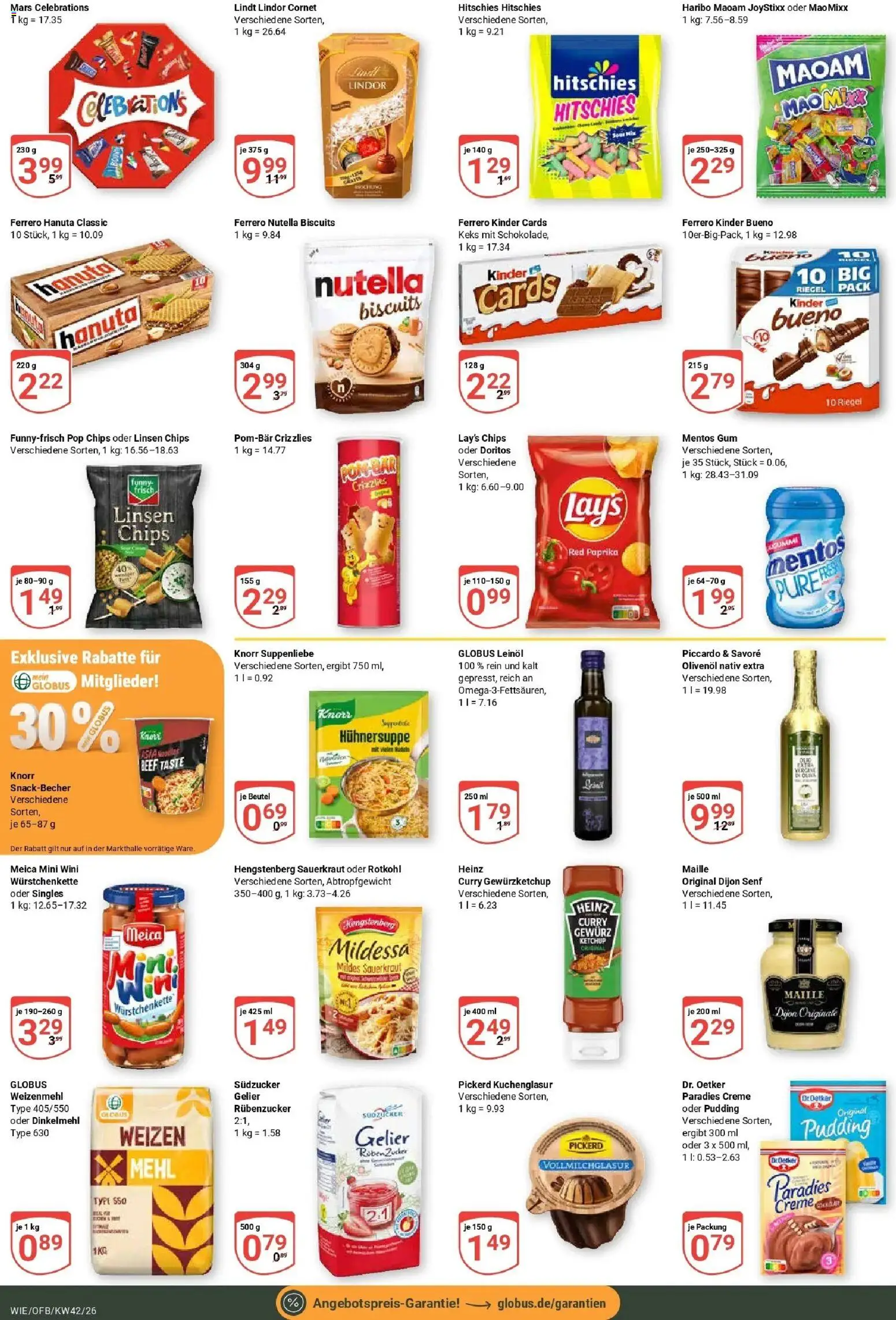 Globus Prospekt Waghäusel (ab 12.10.2026) » Angebote online | Seite: 14 | Produkte: Olivenol, Kinder bueno, Celebrations, Creme