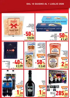 Anteprima del volantino REPARTO SURGELATI FANTASIA DI GAMBERI VGONGOLE E ZUCCHINE COZZE VGONGOLE E GAMBERI SGUSCIATI IBERIA, REPARTO SURGELATI FANTASIA DI GAMBERI VGONGOLE E ZUCCHINE COZZE VGONGOLE E GAMBERI SGUSCIATI IBERIA un esempio: fantasia di gamberi vongole e zucchine 300 g valido a partire dal 18.06.2026 | Pagina: 3 | Prodotti: Yogurt, TV, Zucchine, Pepsi