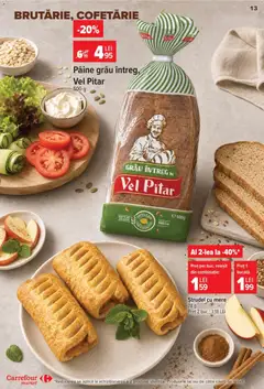 Ofertele Carrefour valabile de la 22.07.2026 | Pagină: 13 | Produse: Masaüstü kılıfı, Ștrudel, Pâine, Mere