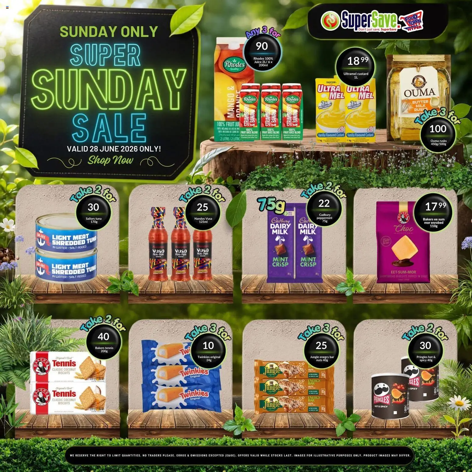 New Super Save catalogue – valid from 28/06/2026 | Page: 3 | Products: Light, Biscuits, Water, Fruit