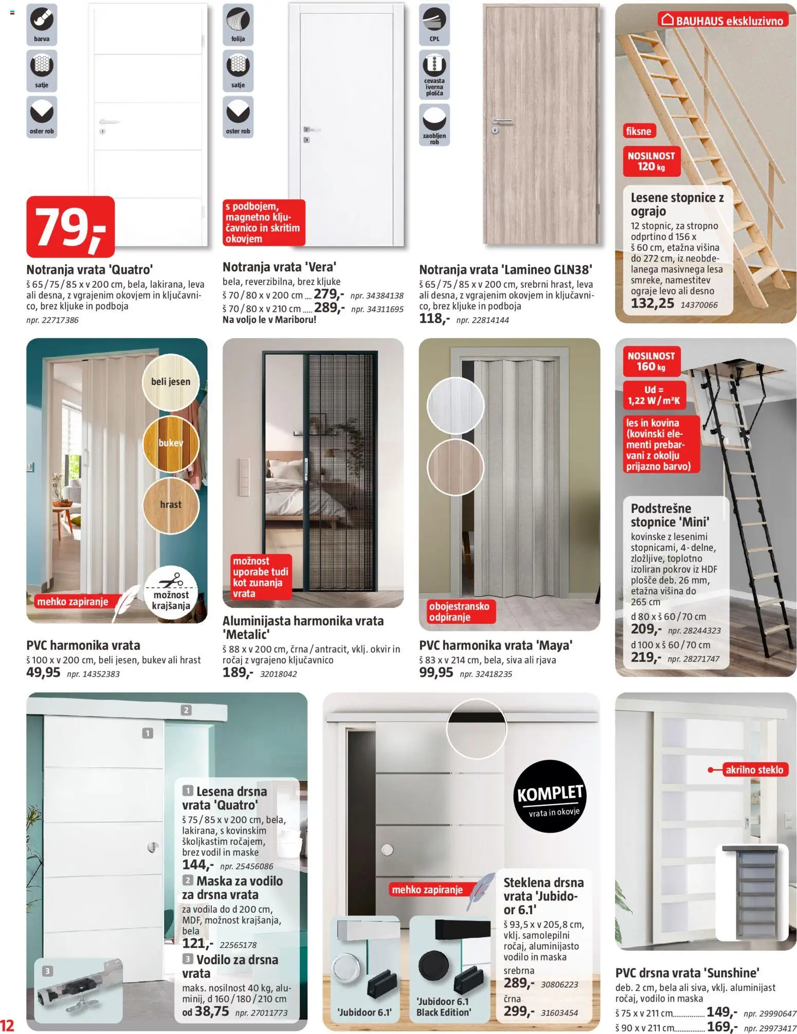 Novi Bauhaus katalog ponudbe – veljaven od 14.10.2026 | Stran: 12 | Izdelki: Okvir, Stopnice, Barva, Vrata