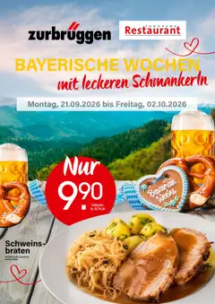Zurbrüggen Restaurant coupon ab 21.09.2026 gültig