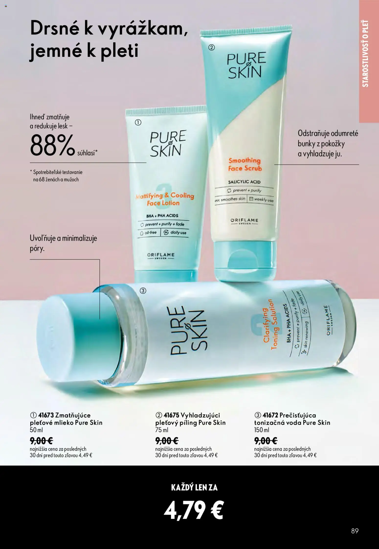 Nové Oriflame akcie – leták je platný od 08.07.2026 | Strana: 89 | Produkty: Mlieko, Voda