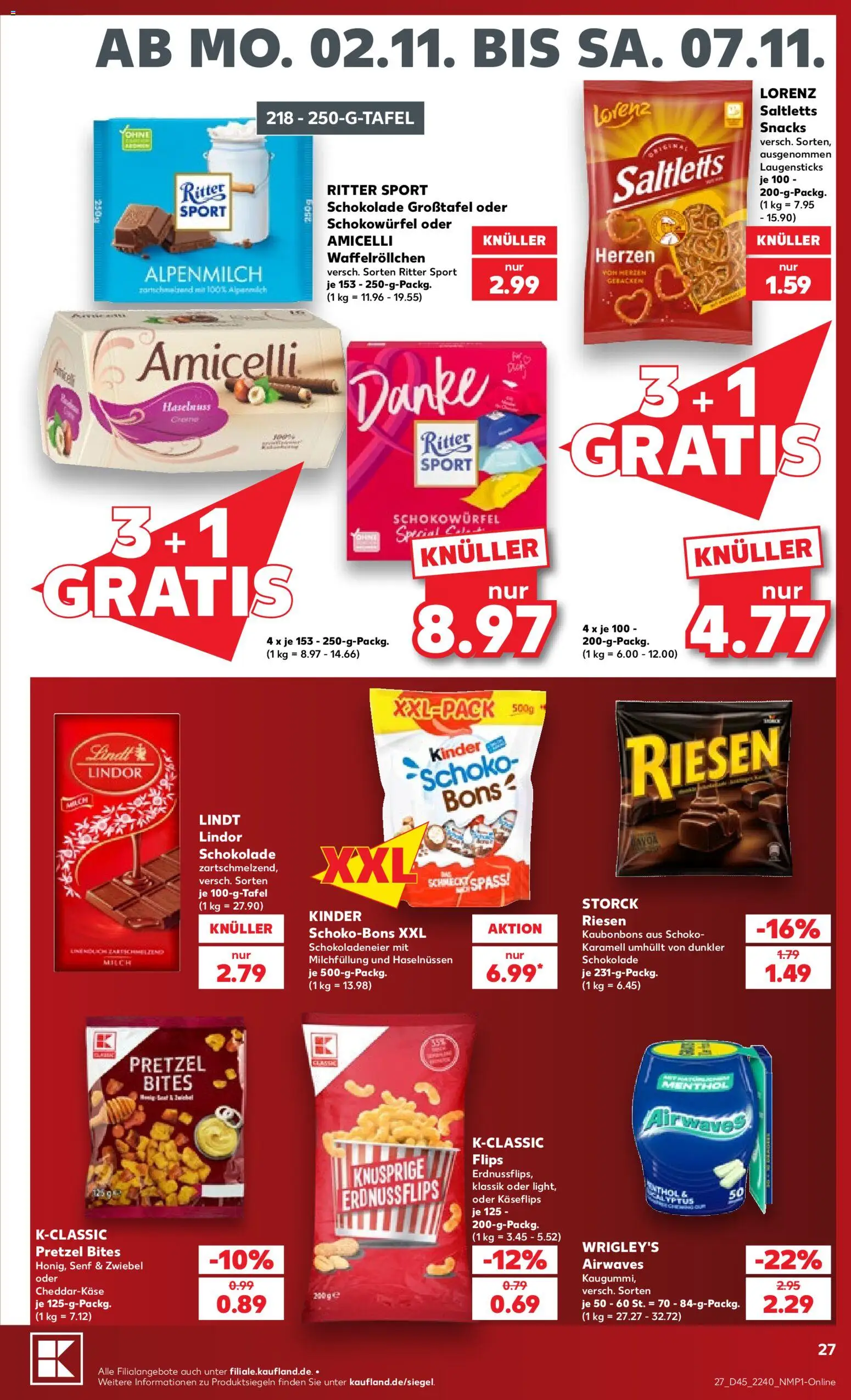 {H1} | Pagina: 27 | Producten: Pretzel, Kinder, Lindt, Lindor