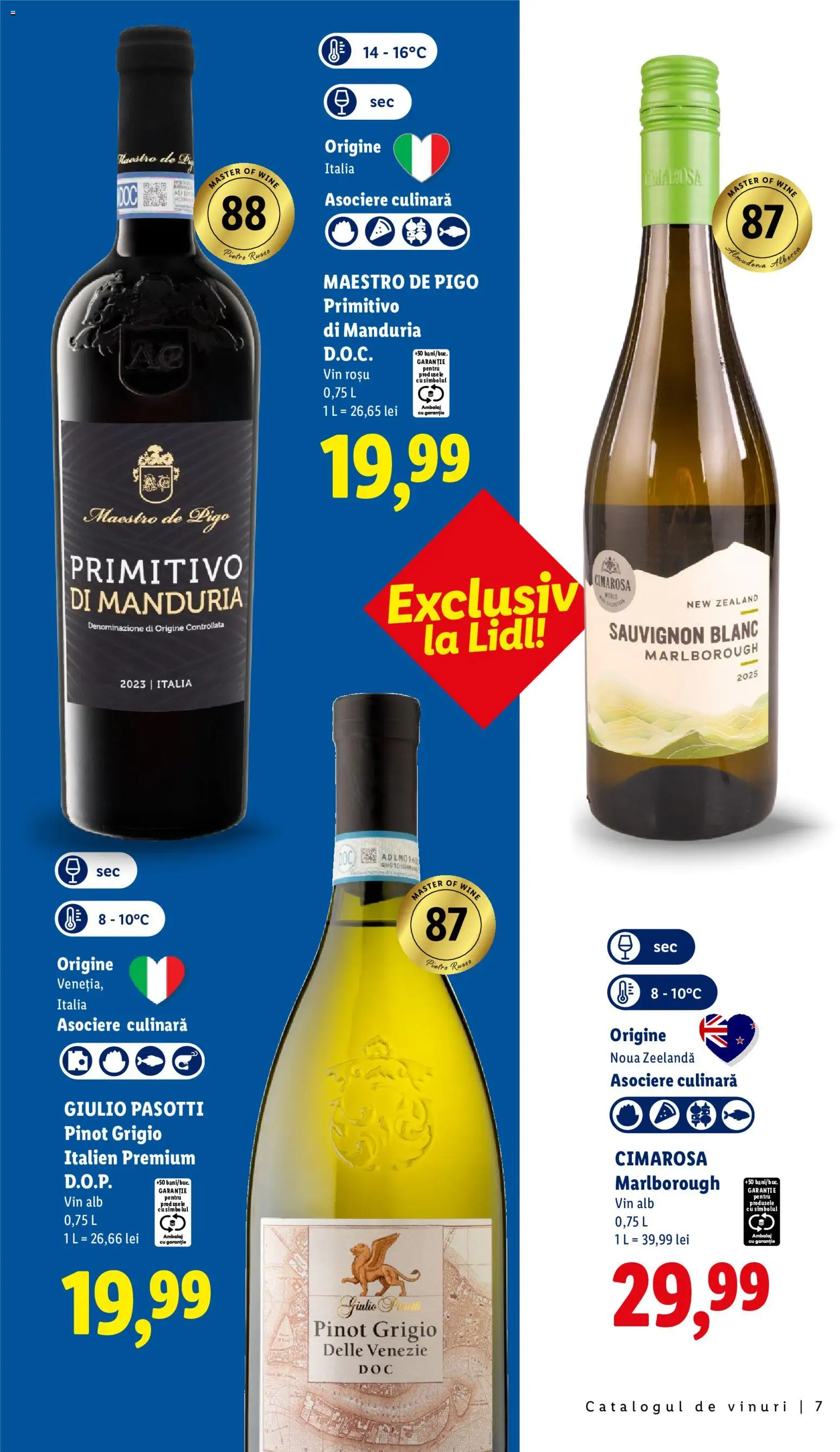 Noul catalog Lidl – valabil de la 28.09.2026 | Pagină: 7 | Produse: Premium, Vin rosu, Vin, Sauvignon