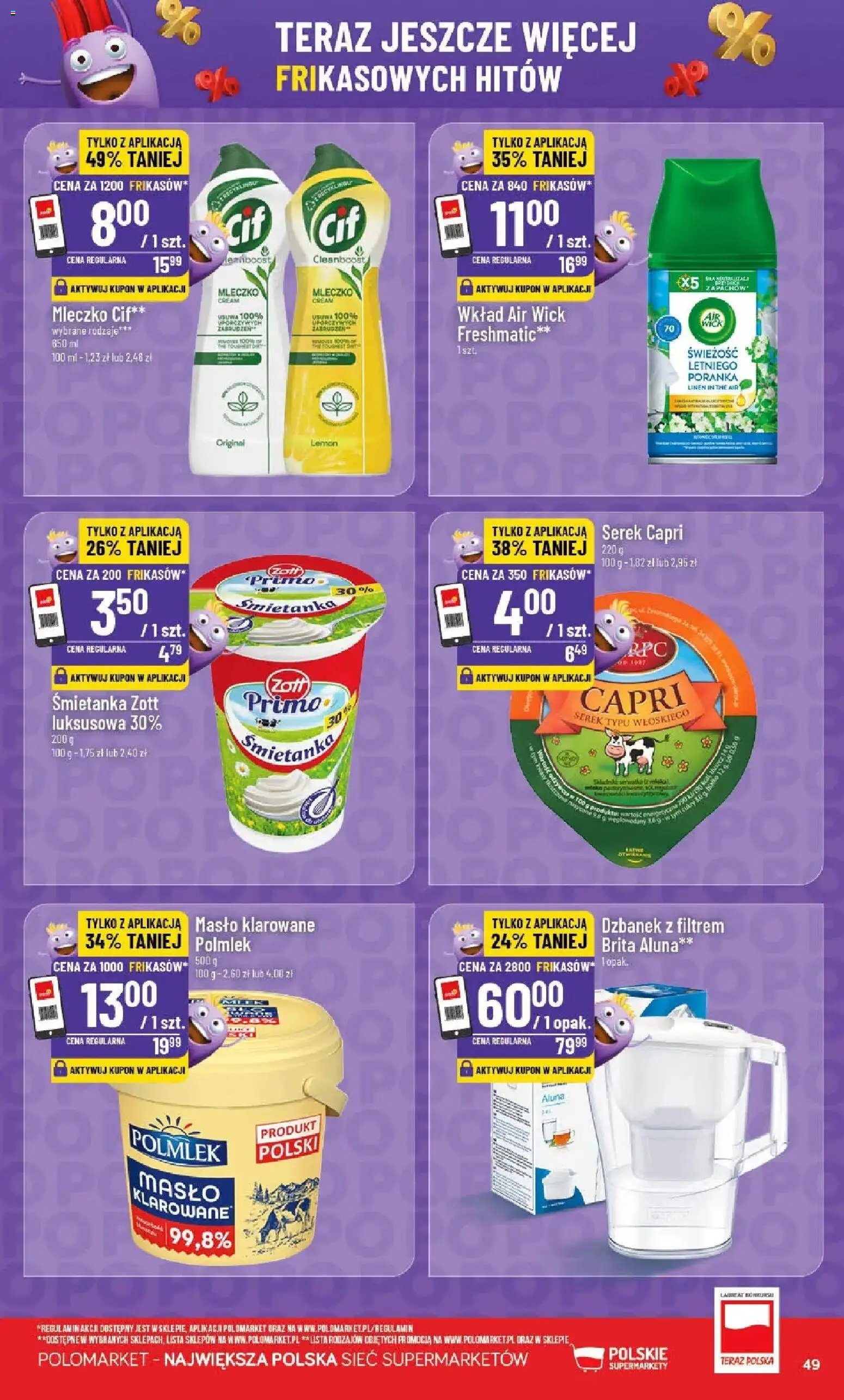 POLOmarket gazetka od 15.04.2026 | Strona: 49 | Produkty: Dzbanek, Masło klarowane, Serek, Masło