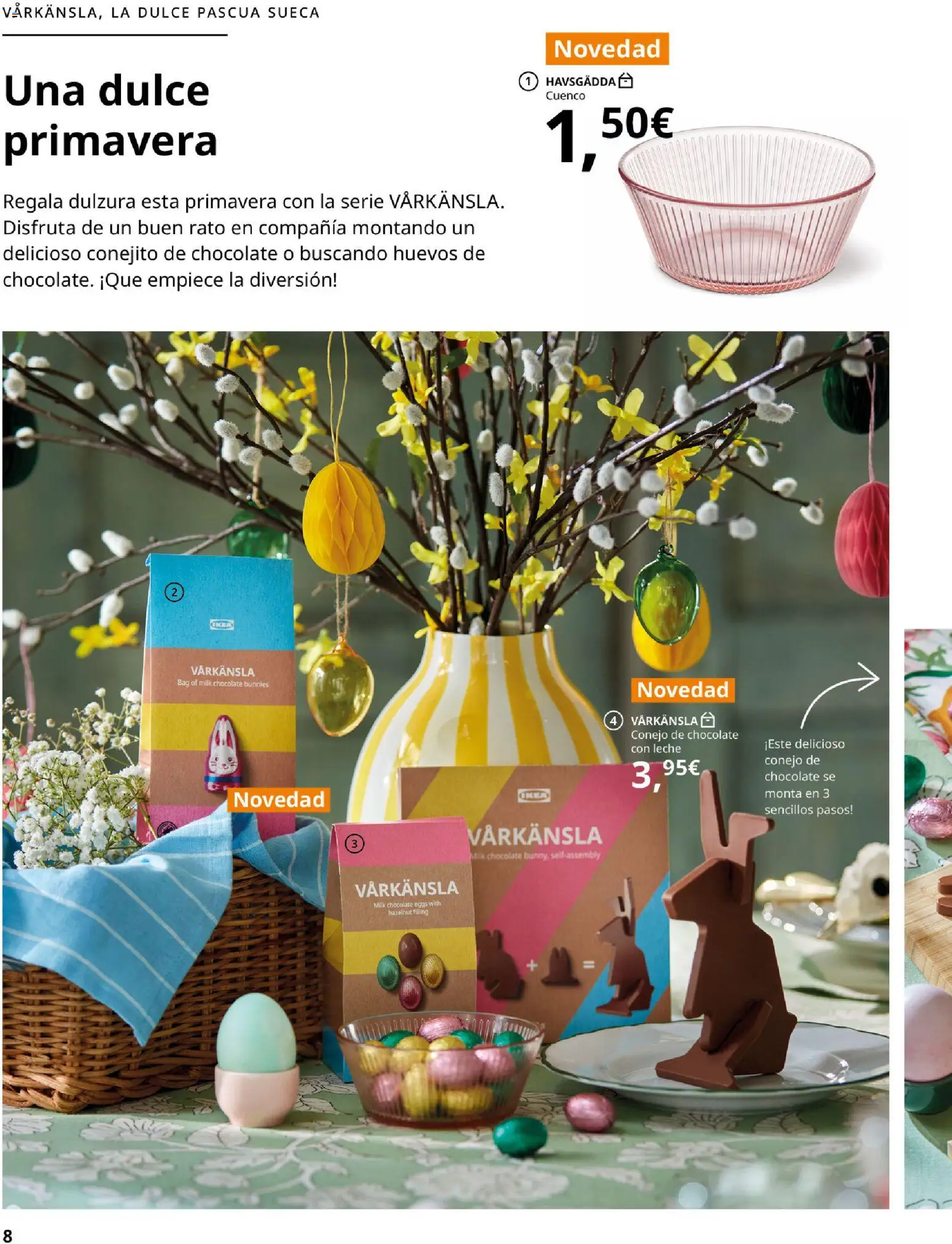 IKEA - Colecciones de primaver │ válido desde el 01/01/2026 | Página: 8 | Productos: Dulce, Leche, Chocolate con leche, Conejo