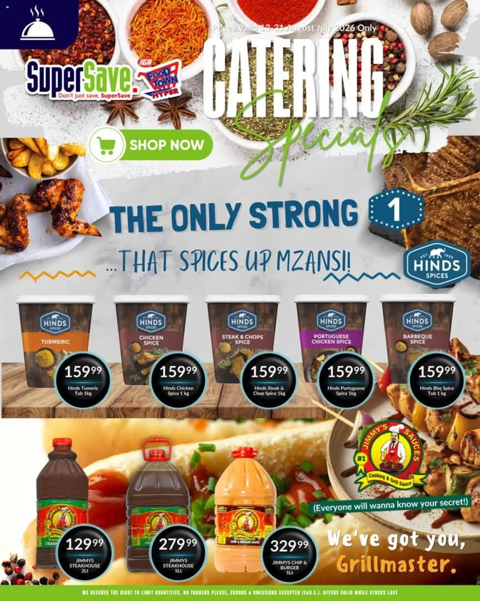 New Super Save catalogue – valid from 13/08/2026 | Page: 10 | Products: Steak, Sauces, Chicken, Spices