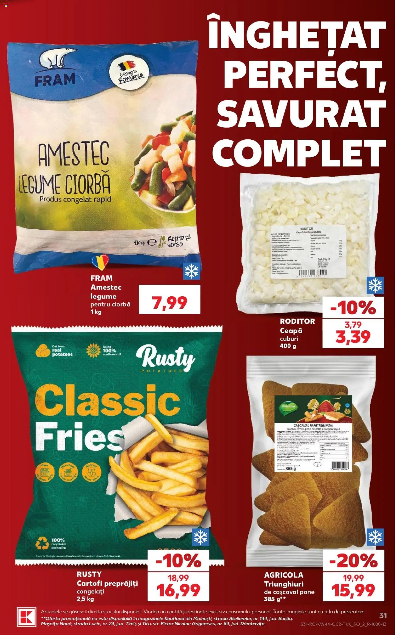 Kaufland Zalau 28.10.2026 - Revista si Oferta | Pagină: 31 | Produse: Agricola, Amestec, Cartofi, Ceapă