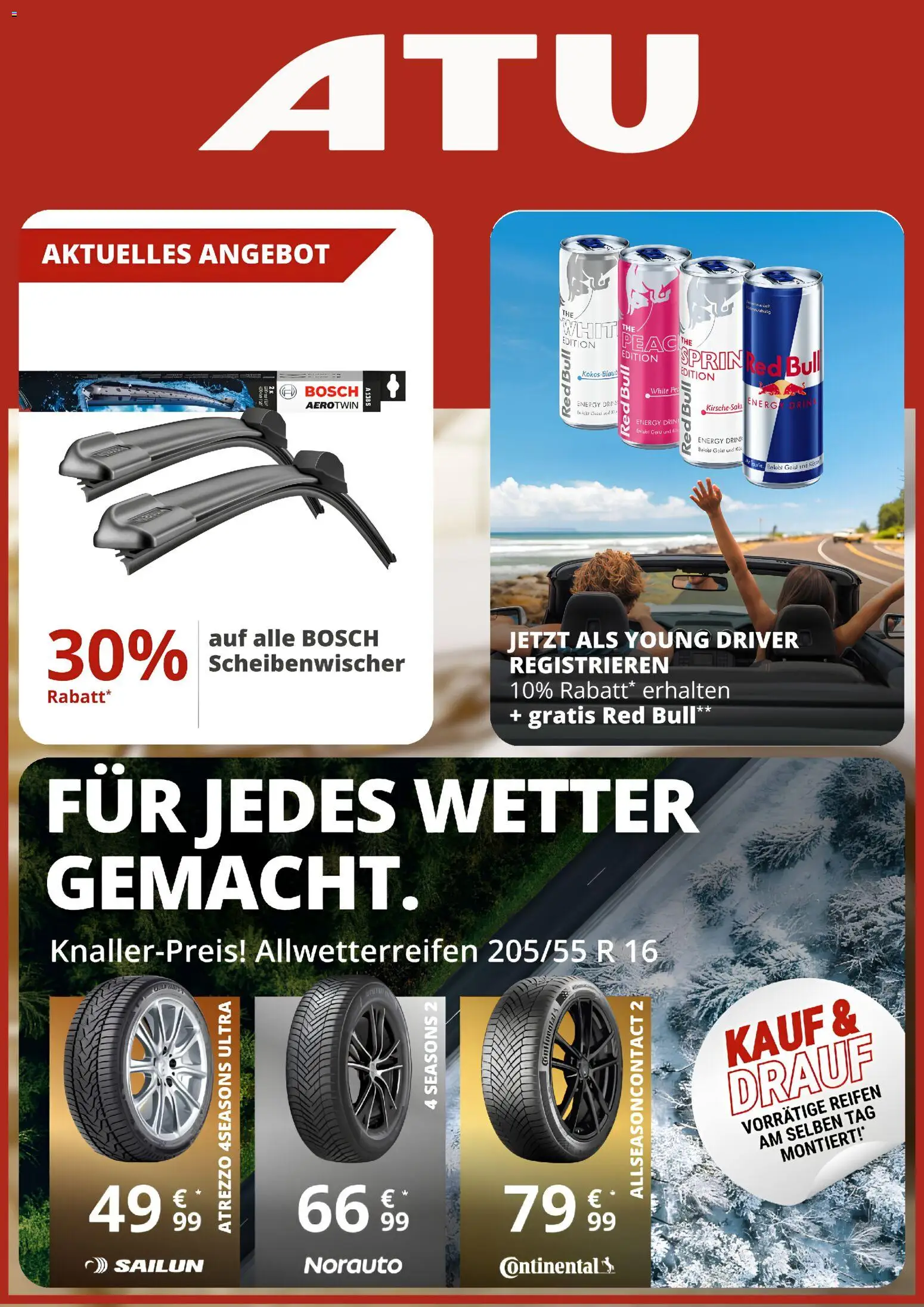 ATU Prospekt – gültig ab 01.09.2026 | Seite: 3 | Produkte: Bosch, Red bull, Energy