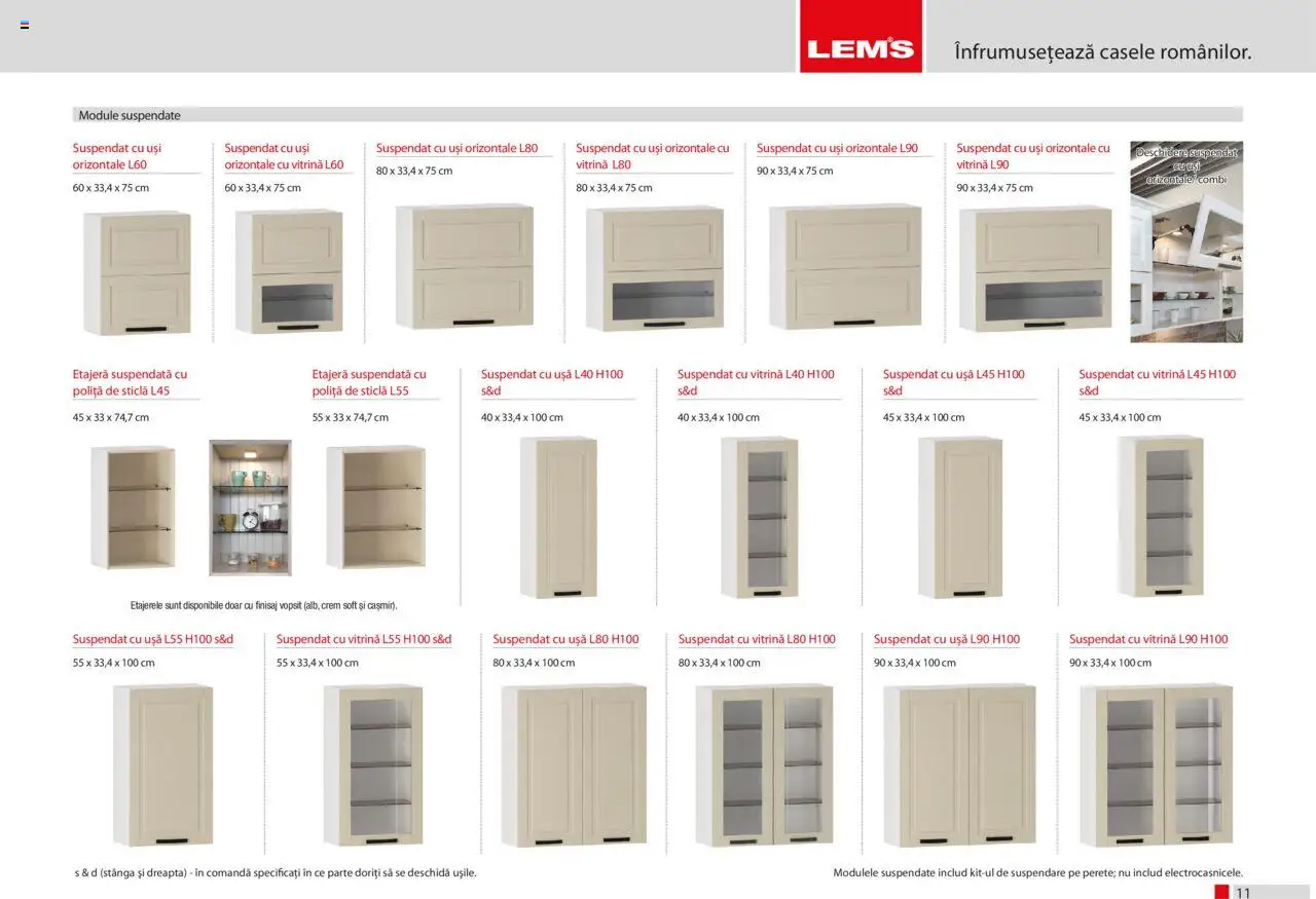 Noul catalog Lem’s – valabil de la 17.11.2023 | Pagină: 11 | Produse: Vitrină, Etajeră, Ușă