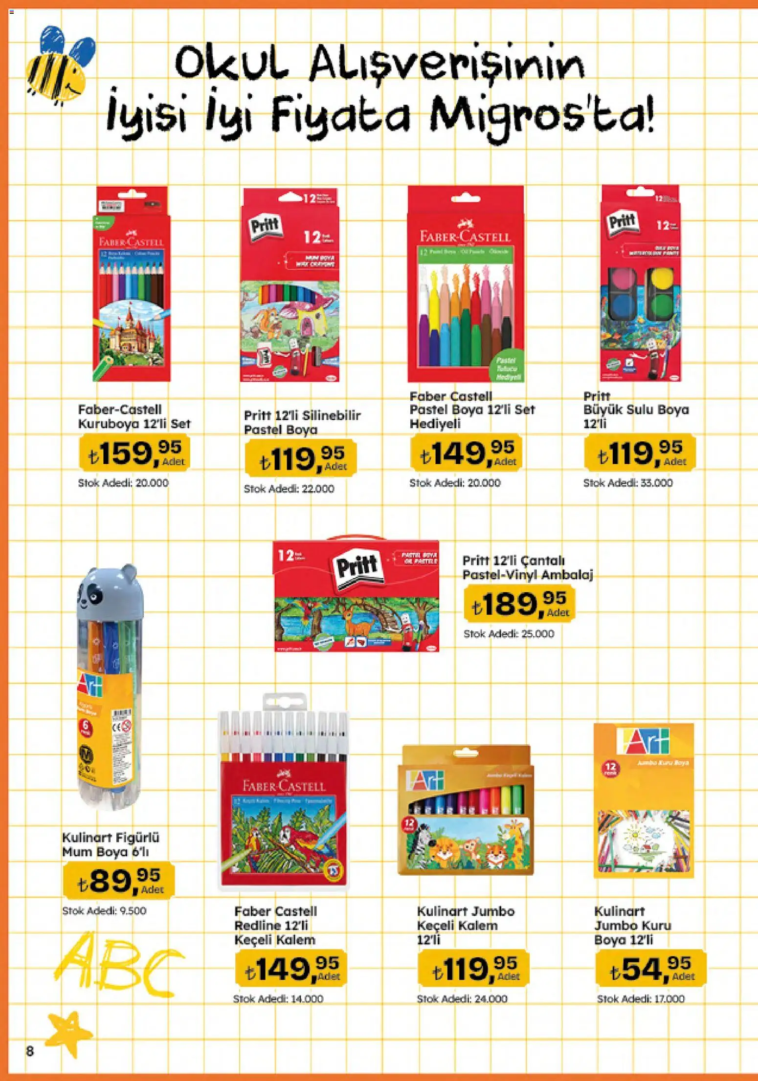 Migros Katalog - 5M Migroskop Dijital - 20 Ağustos 2026 tarihinden itibaren geçerlidir | Sayfa: 131 | Ürünler: Keçeli kalem, Pastel boya, Sulu boya