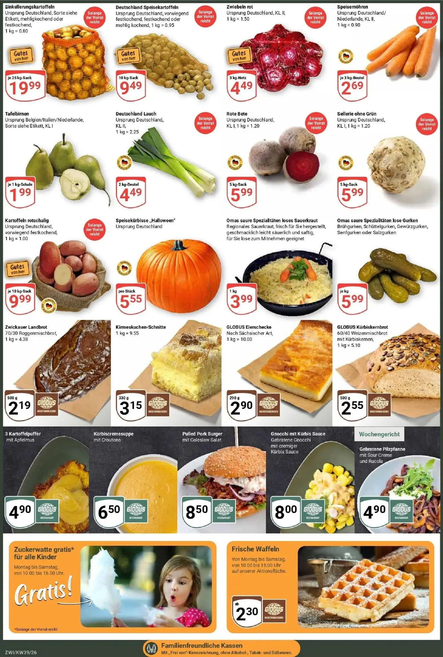 Globus Prospekt Zwickau (ab 21.09.2026) » Angebote online | Seite: 2 | Produkte: Creme, Zwiebeln, Apfelmus, Gurken