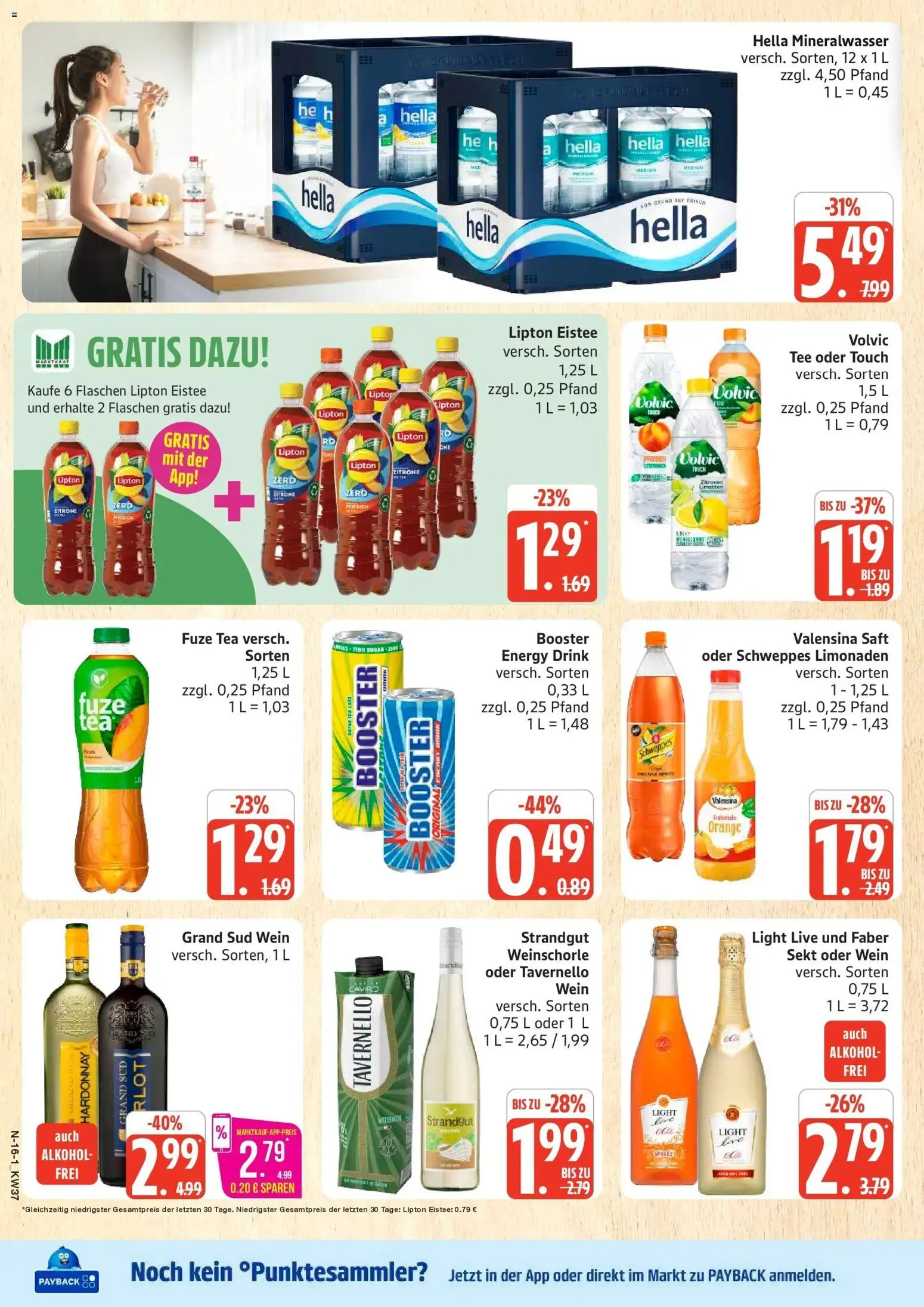 Marktkauf Prospekt Buxtehude (ab 07.09.2026) » Angebote online | Seite: 16 | Produkte: Fuze tea, Valensina, Grand sud, Tee