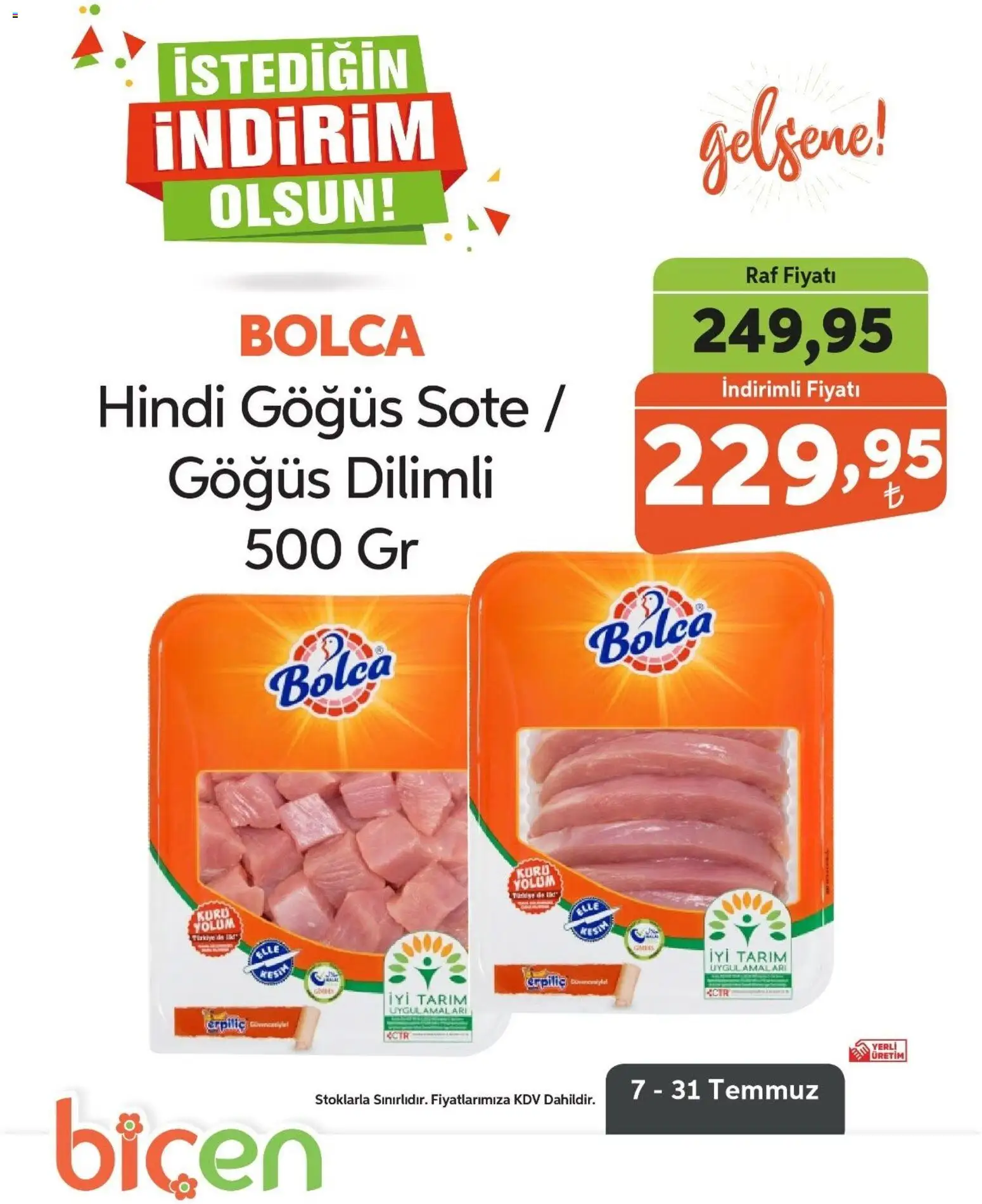 Biçen Market İndirim - 07 Temmuz 2026 tarihinden itibaren geçerlidir | Sayfa: 3 | Ürünler: Raf, Hindi göğüs