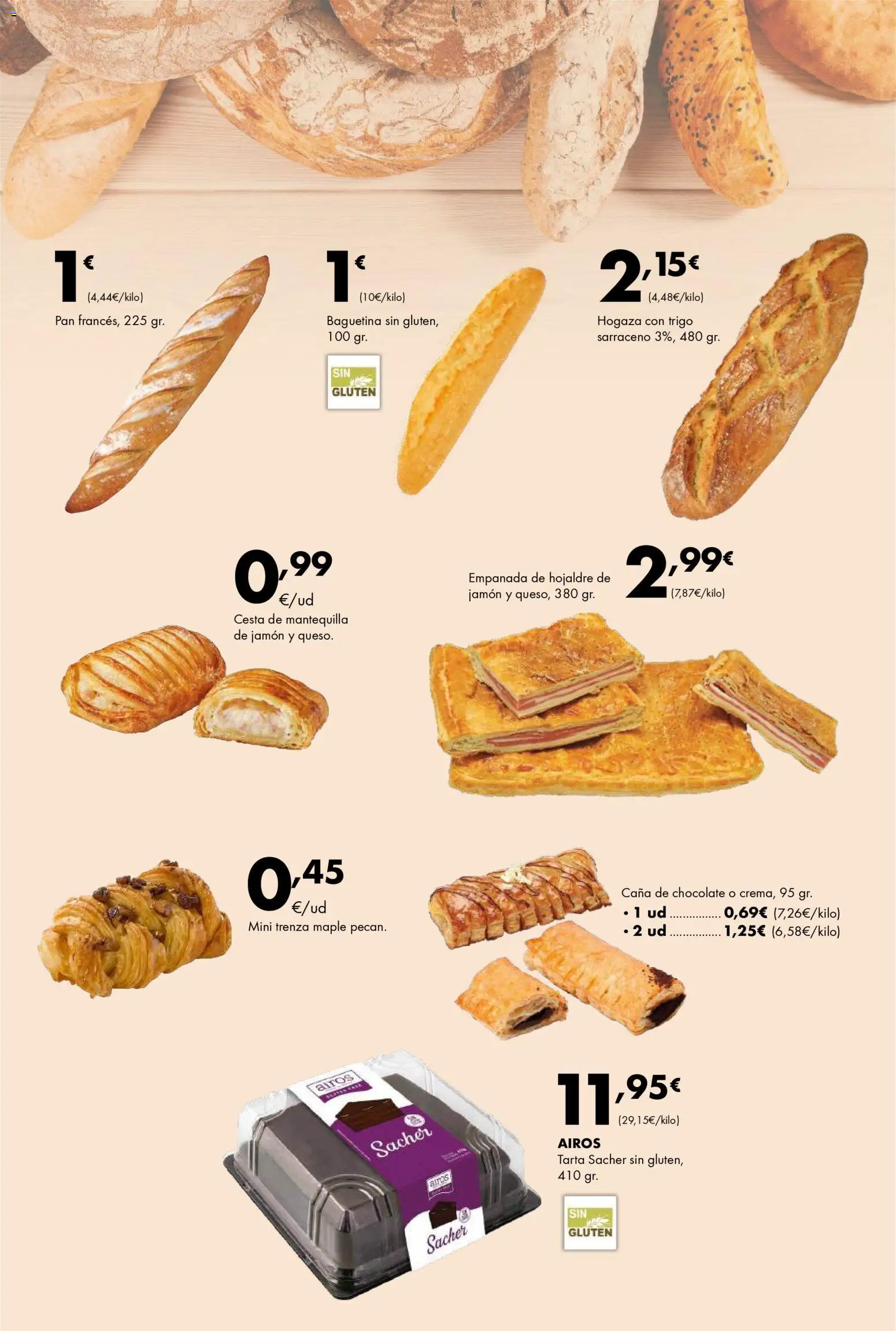 Lupa Supermercados folleto │ válido desde el 09.04.2026 | Página: 7 | Productos: Pan, Chocolate, Jamón, Συσκευή ροής