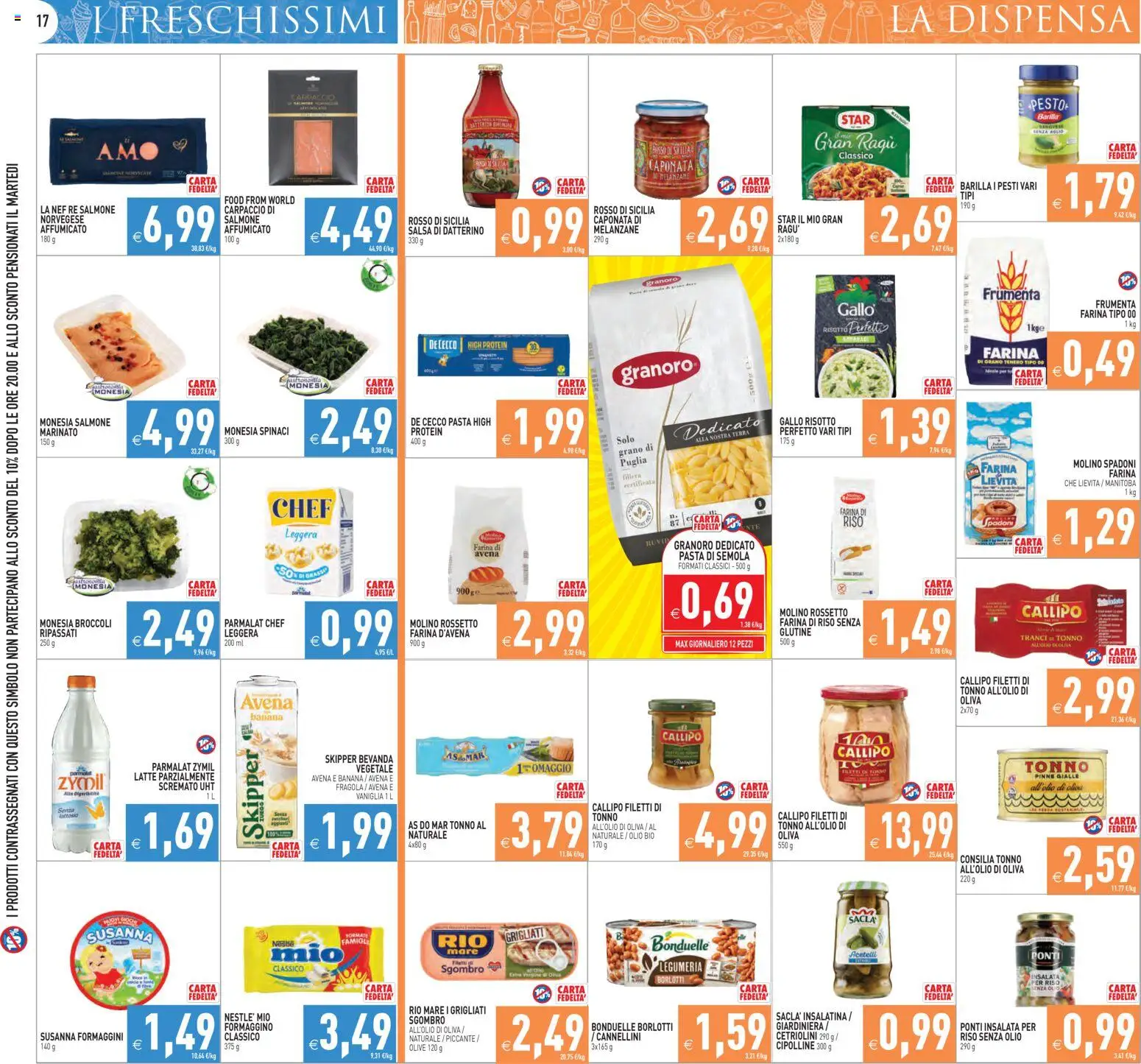 Volantino PIM Supermercati del 29.04.2026 | Pagina: 17 | Prodotti: Cannellini, Olio, Pinne, Broccoli