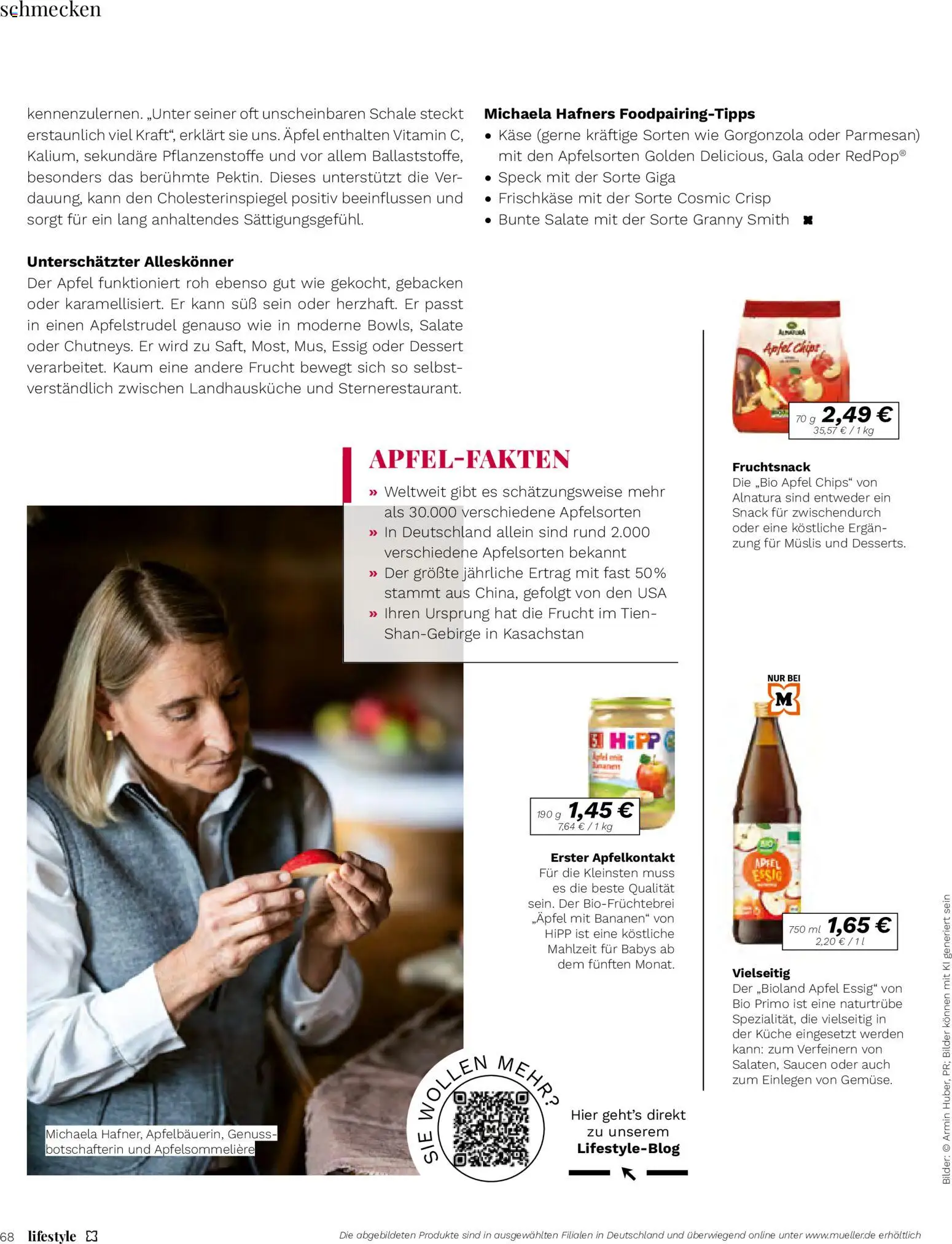 Müller Lifestyle – gültig ab 01.09.2026 | Seite: 68 | Produkte: Küche, Äpfel, Bananen, Frischkase