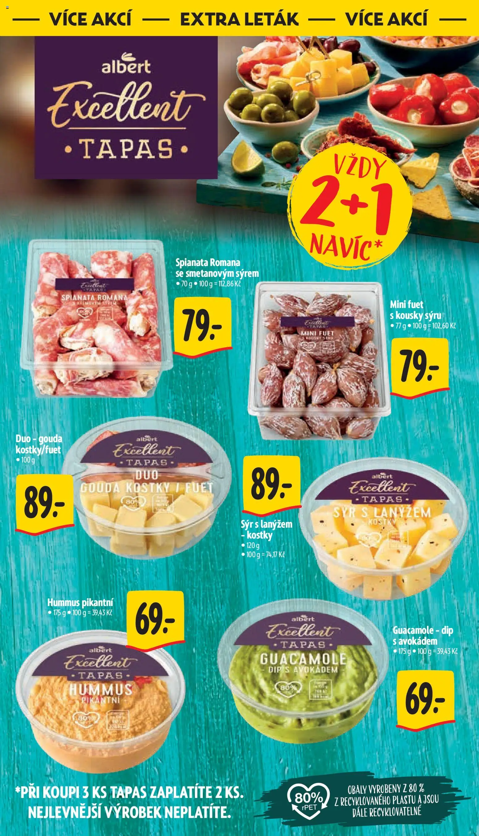 Albert leták - Supermarket od 01.07.2026 | Strana: 28 | Produkty: Hummus, Gouda, Sýr, Guacamole