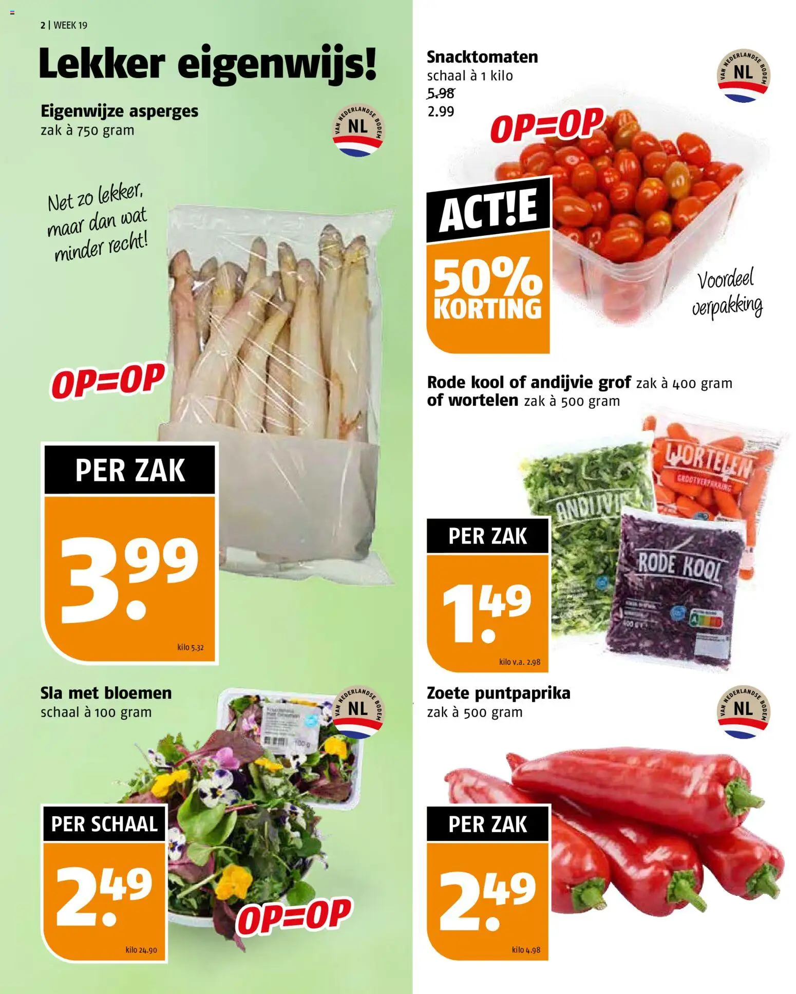 {H1} | Pagina: 2 | Producten: Kool, Wortelen, Asperges, Zak