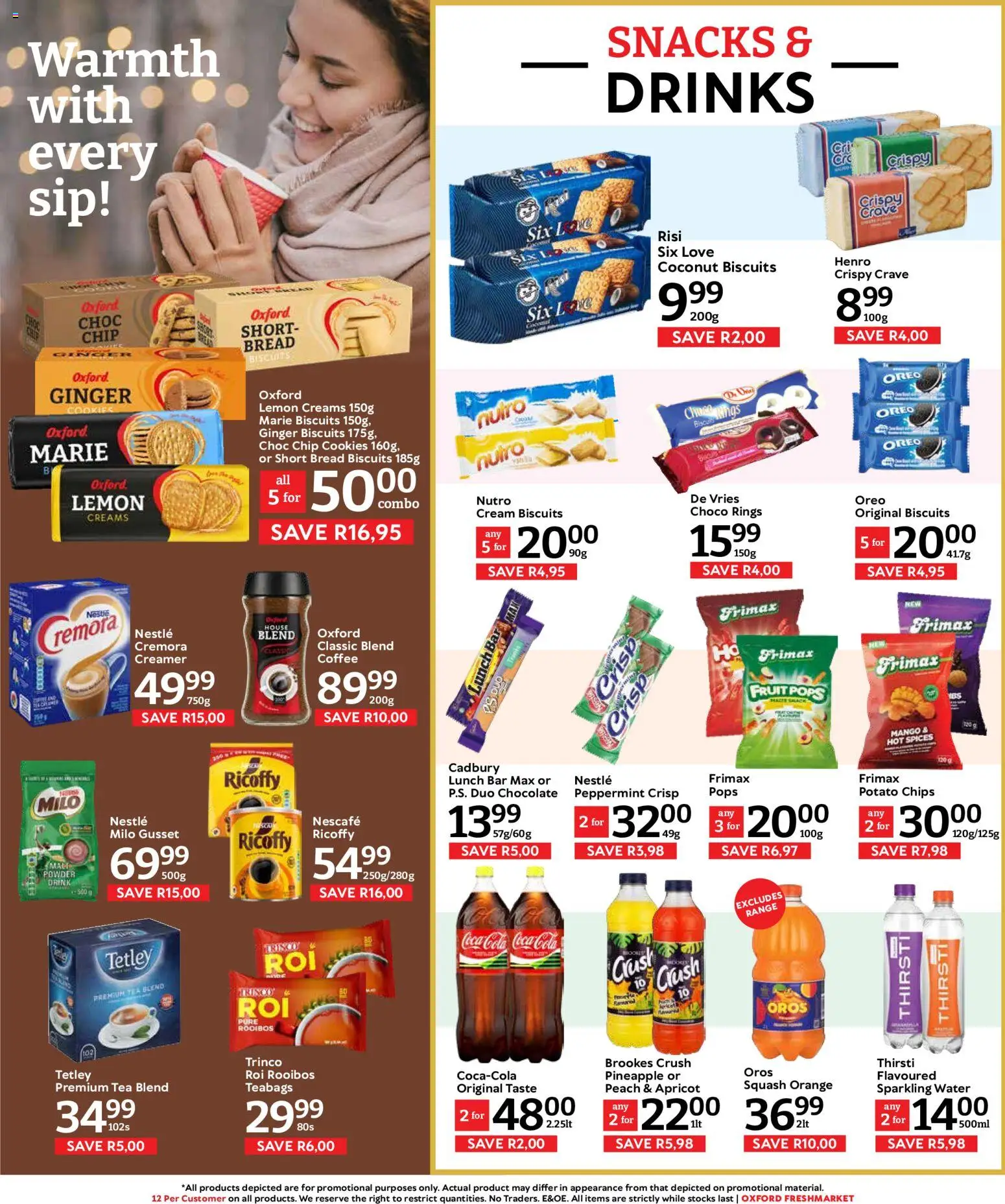 New Oxford Freshmarket catalogue – valid from 12/08/2026 | Page: 9 | Products: Bread, Chips, Cream, Water