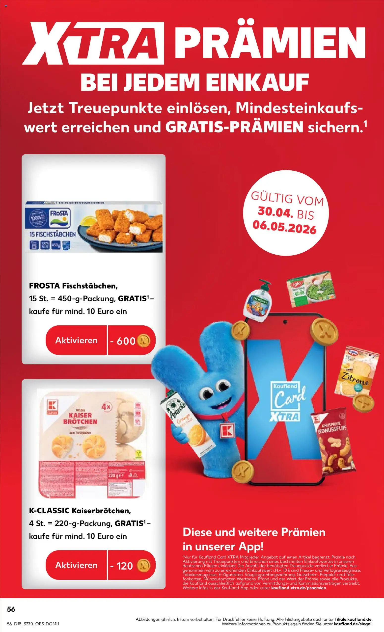 Kaufland Prospekt Rostock	 – gültig ab 30.04.2026 | Seite: 56 | Produkte: Presse, Frosta, Fischstabchen, Zitrone