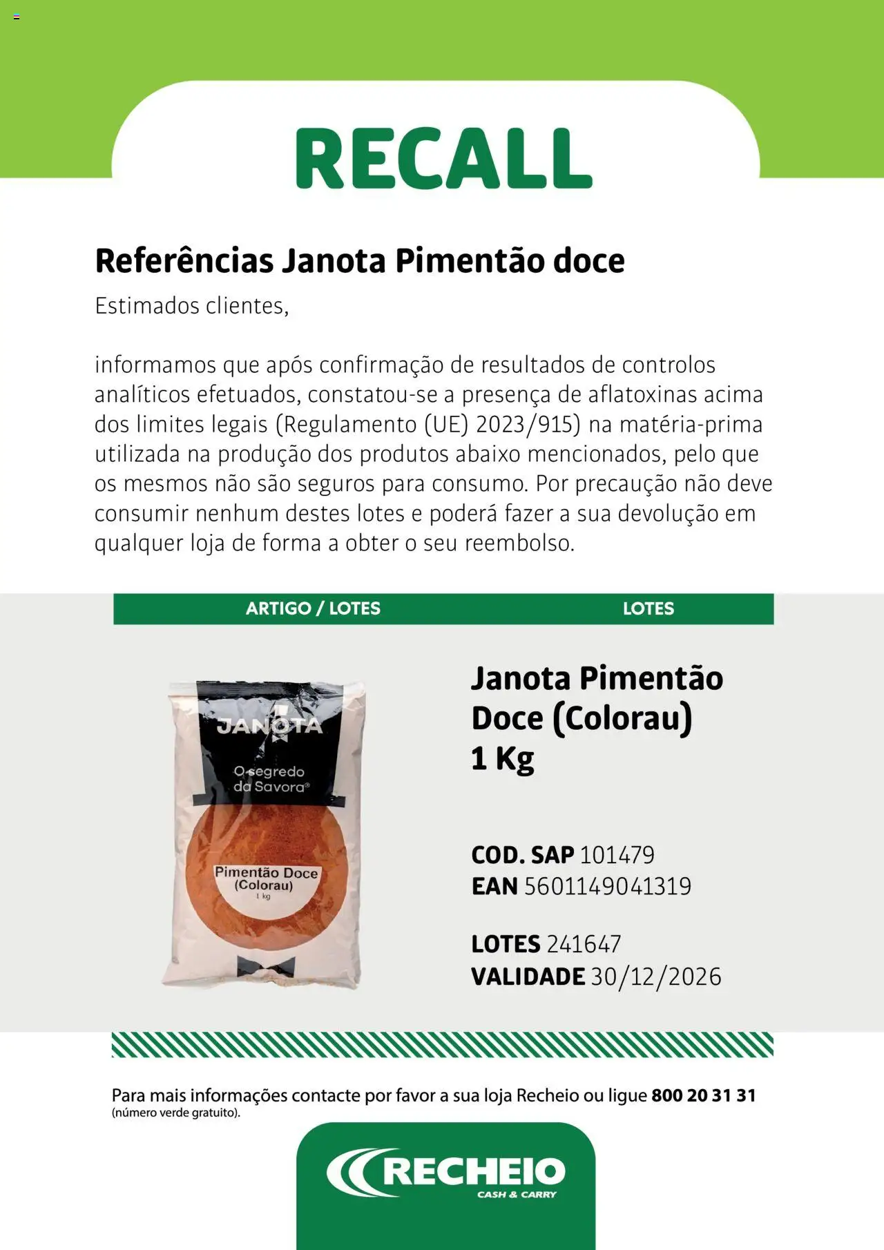 Recheio - Atenção Recall » de 24/04/2025 catalogue cover