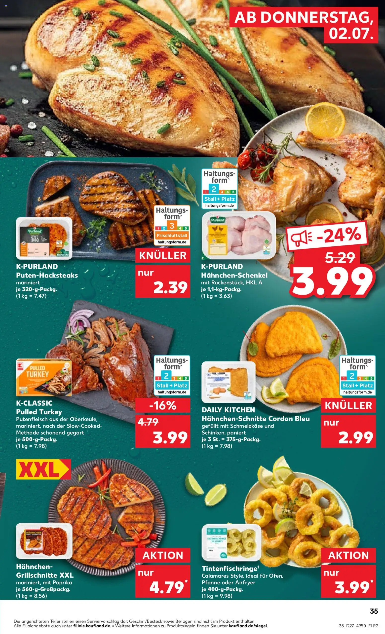 Kaufland Prospekt Stuttgart – gültig ab 02.07.2026 | Seite: 35 | Produkte: Hahnchen, Hahnchenschenkel, Paprika